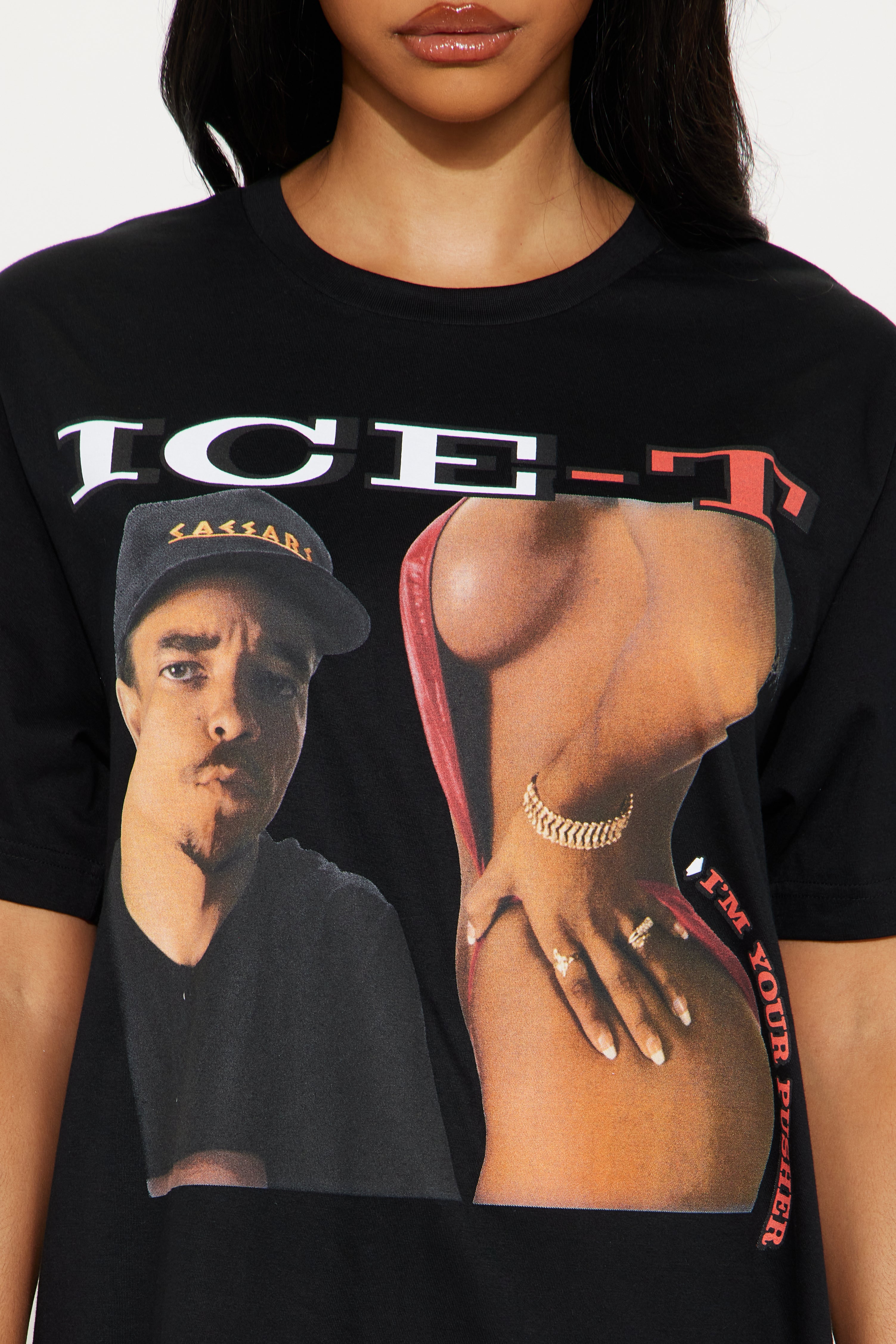 Ice T Pusher Oversized Tee - Black