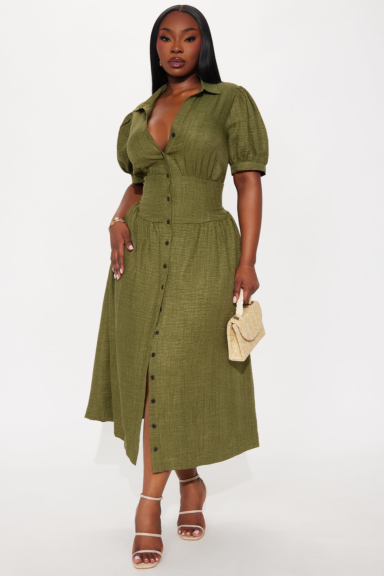 Tamara Airflow Maxi Dress - Olive