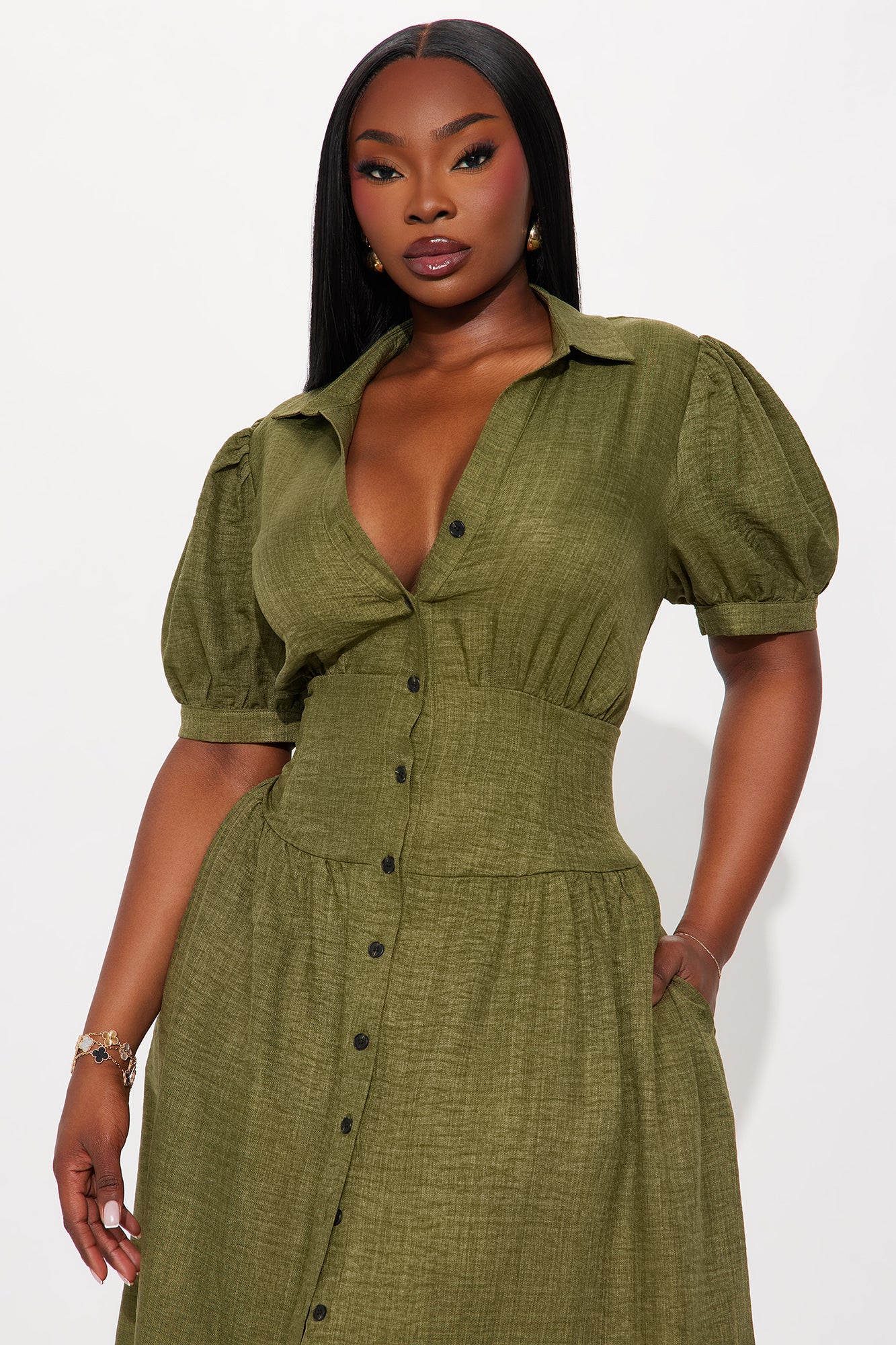 Tamara Airflow Maxi Dress - Olive