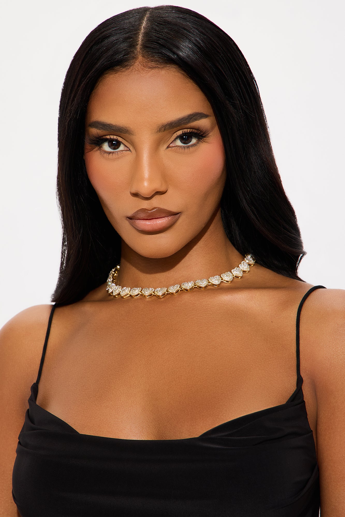 LOML Heart Single Chain Necklace - Gold