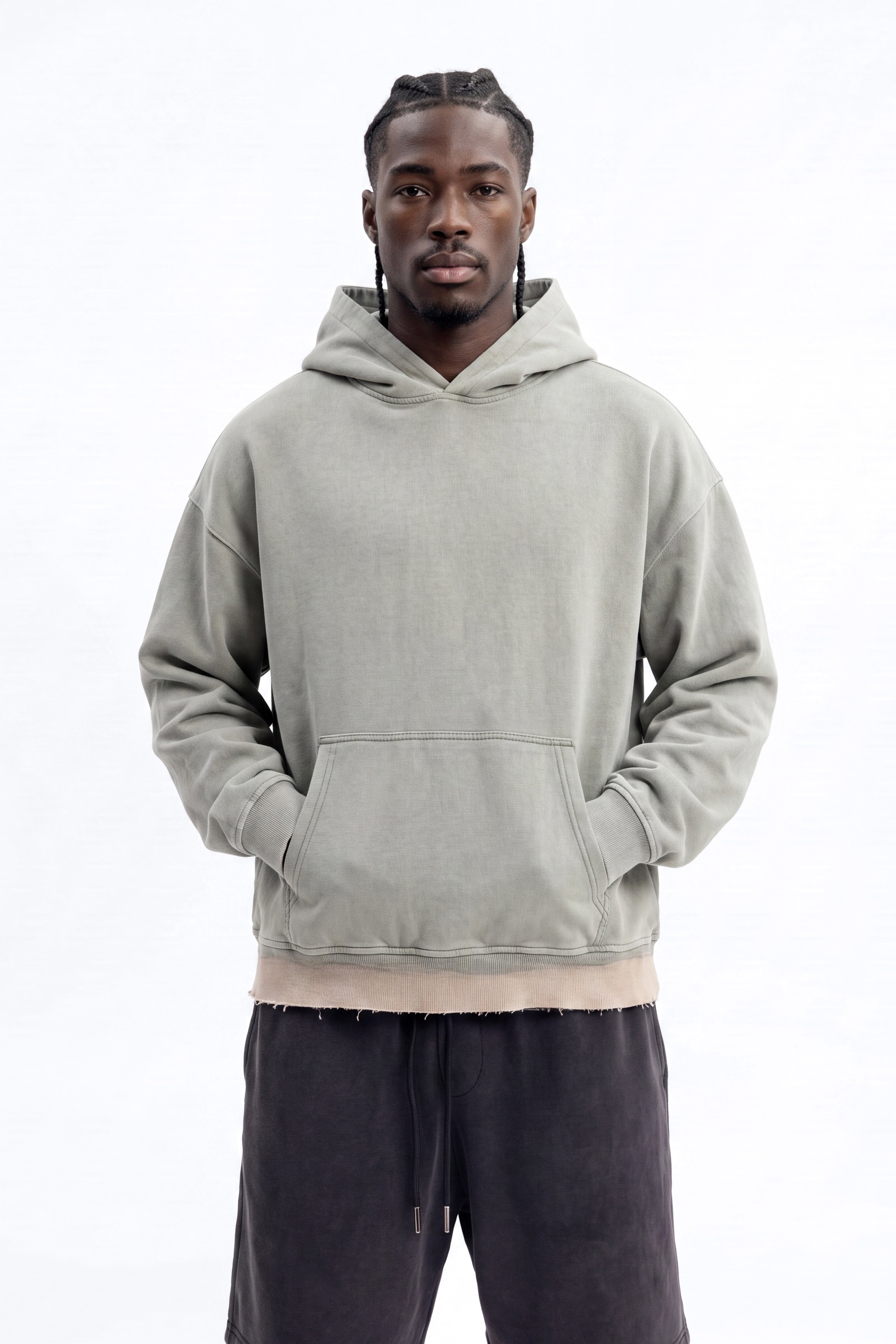 Soft Touch Washed Interlock Relaxed Sweatshort - Black Wash