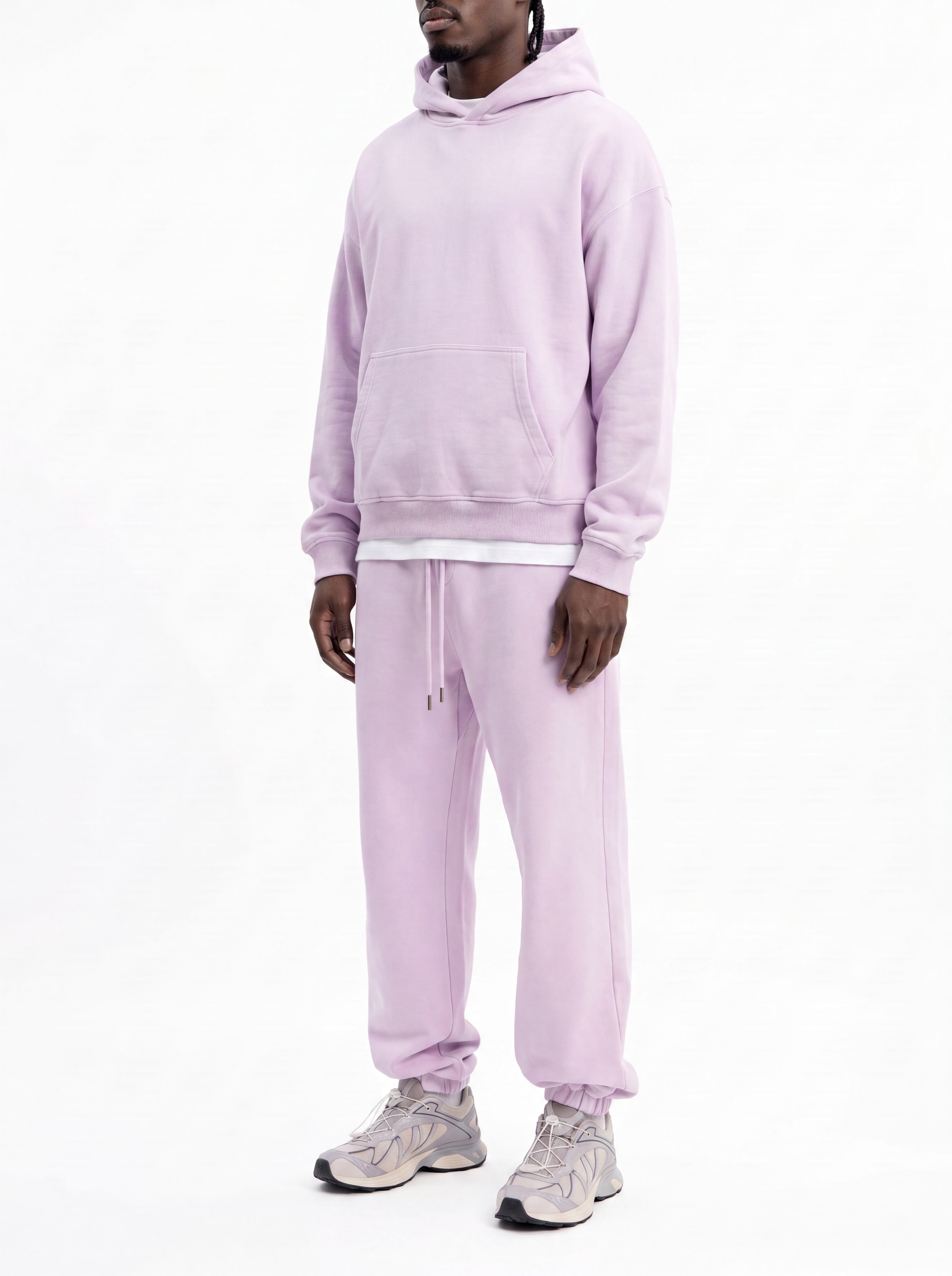 Soft Touch Washed Interlock Relaxed Jogger - Purple
