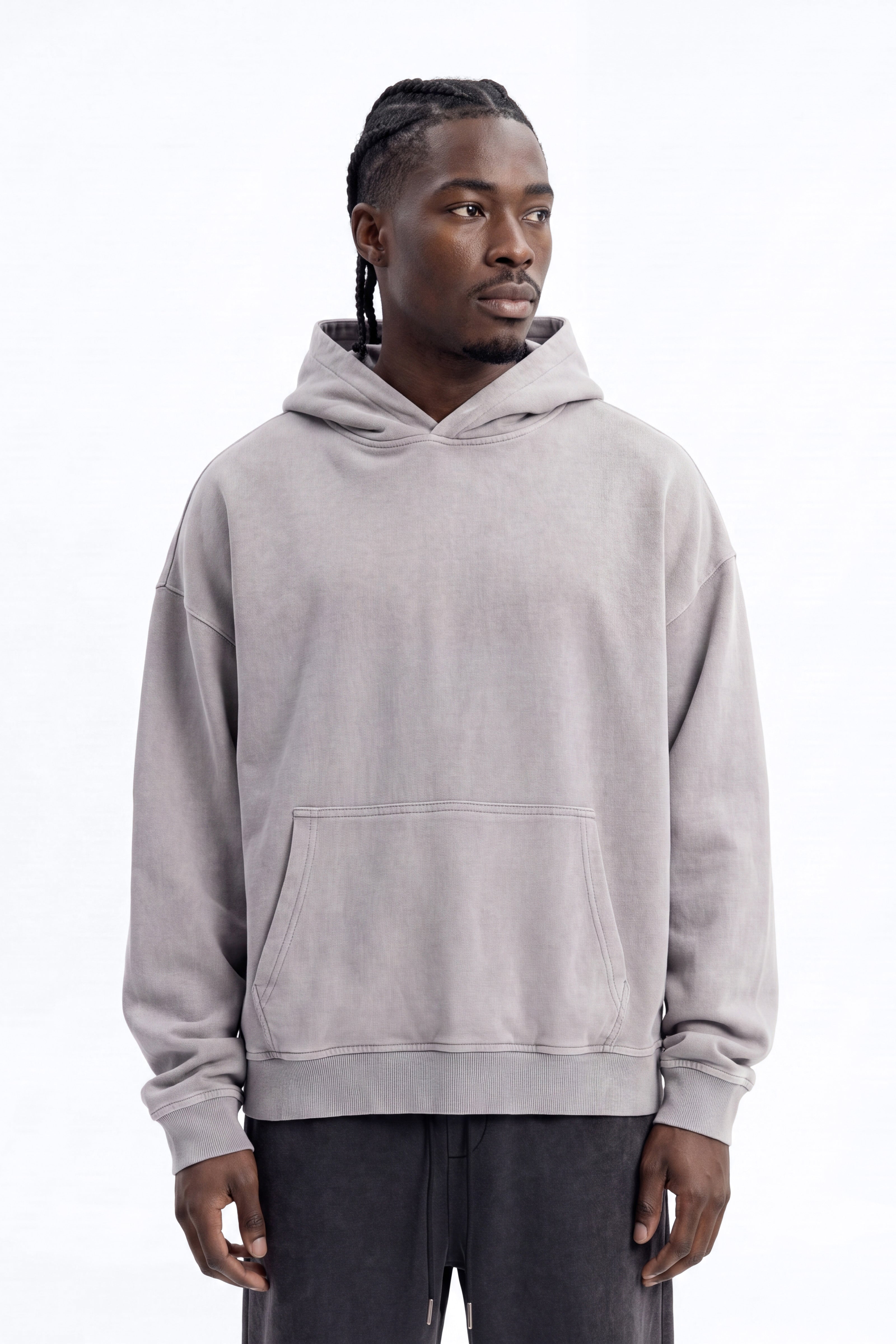 Soft Touch Washed Interlock Relaxed Jogger - Black Wash