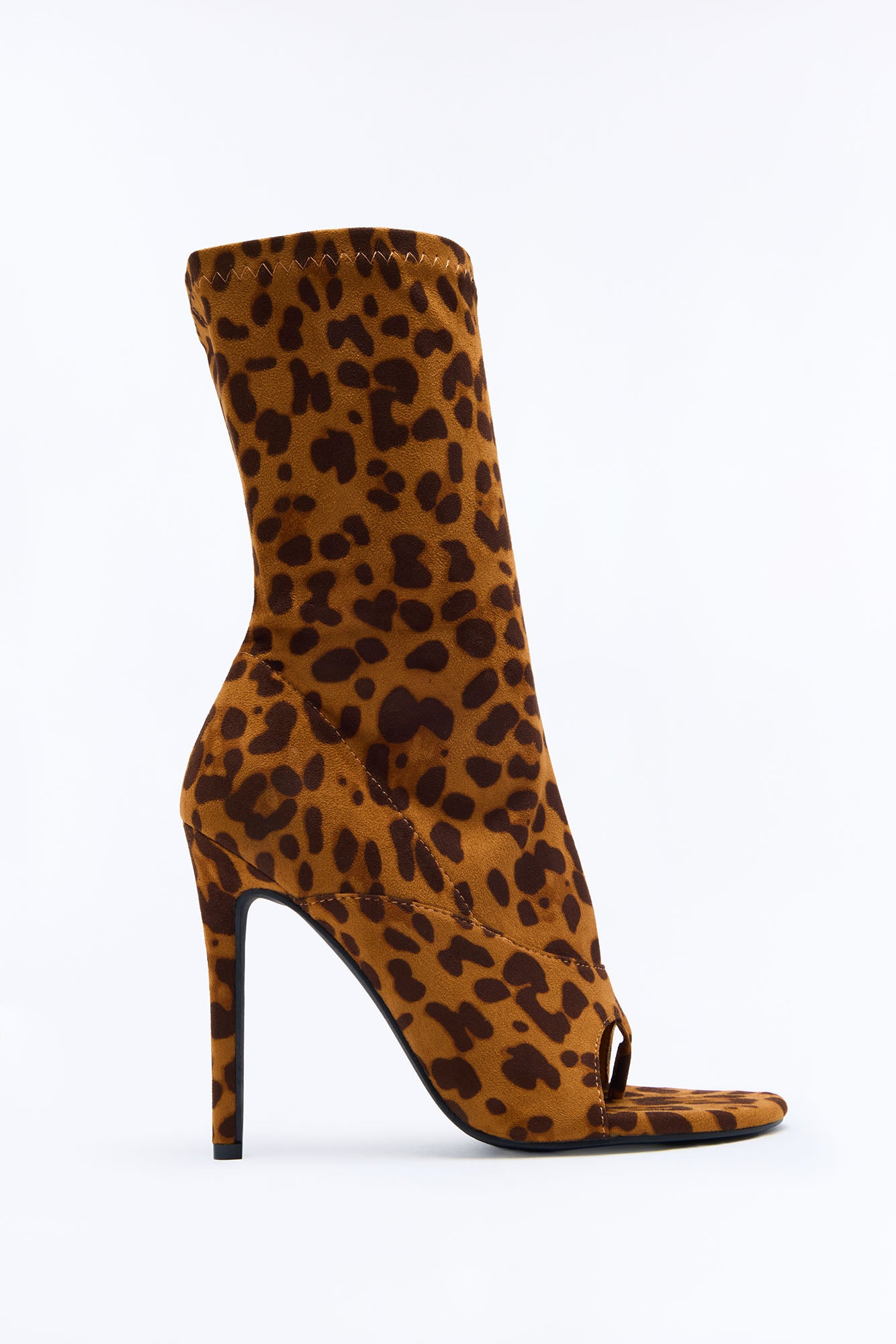 Riles Stiletto Booties - Leopard