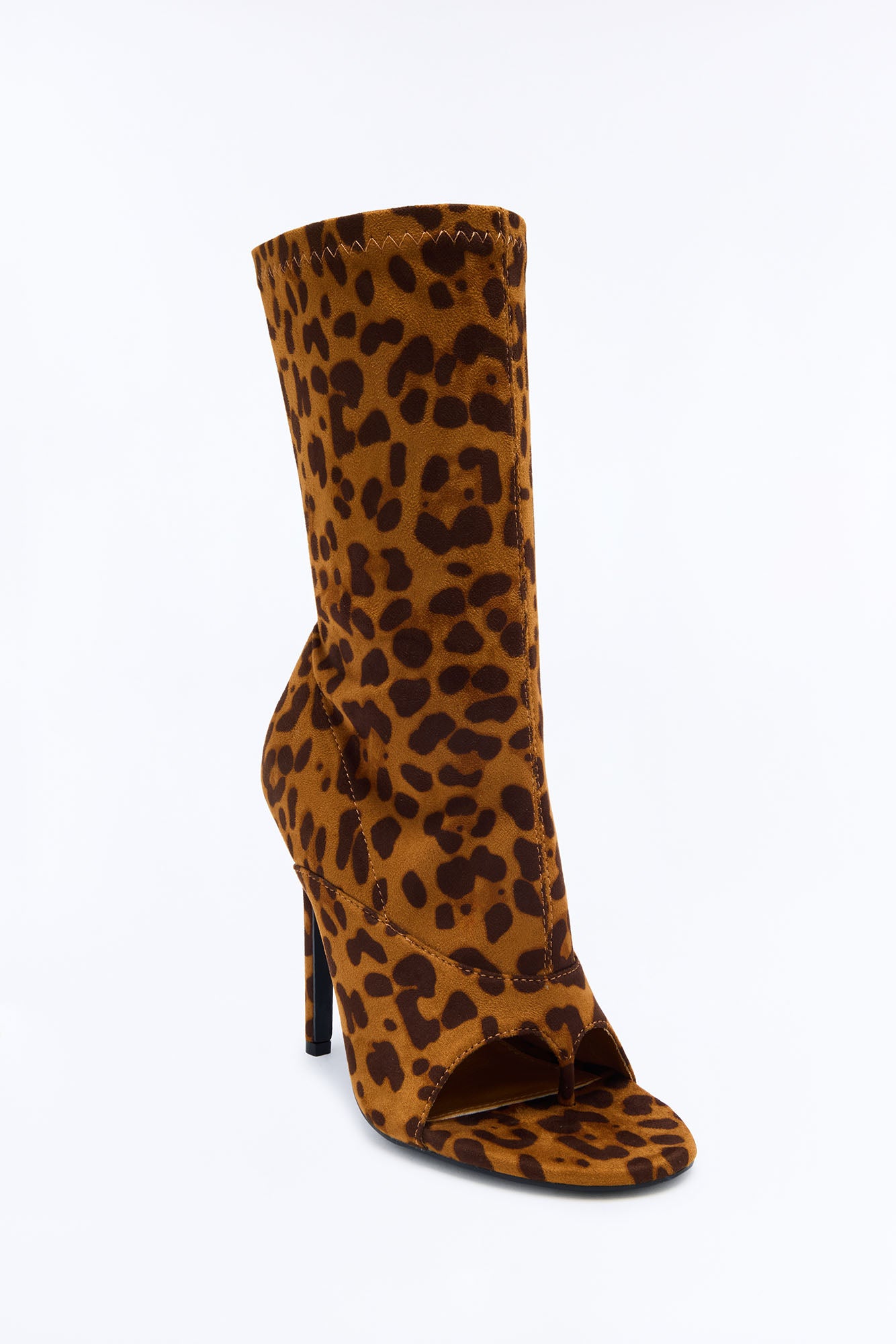 Riles Stiletto Booties - Leopard