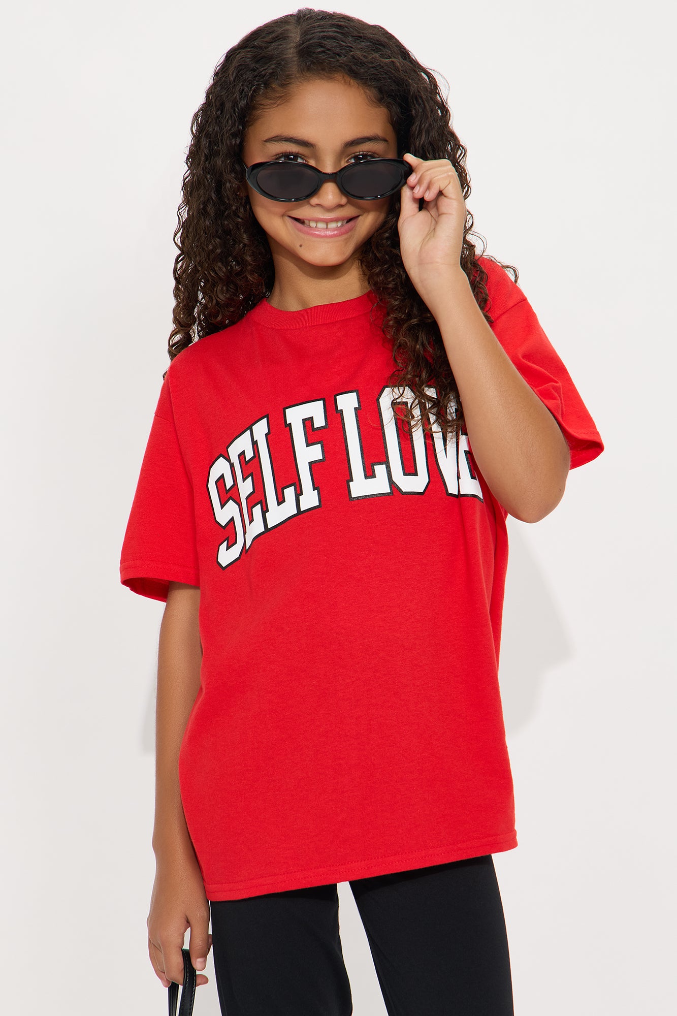 Mini We Need More Self Love Tee - Red