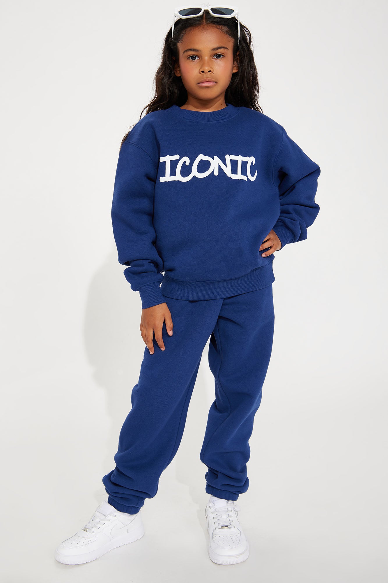 Mini Iconic Sweatpant Set - Navy