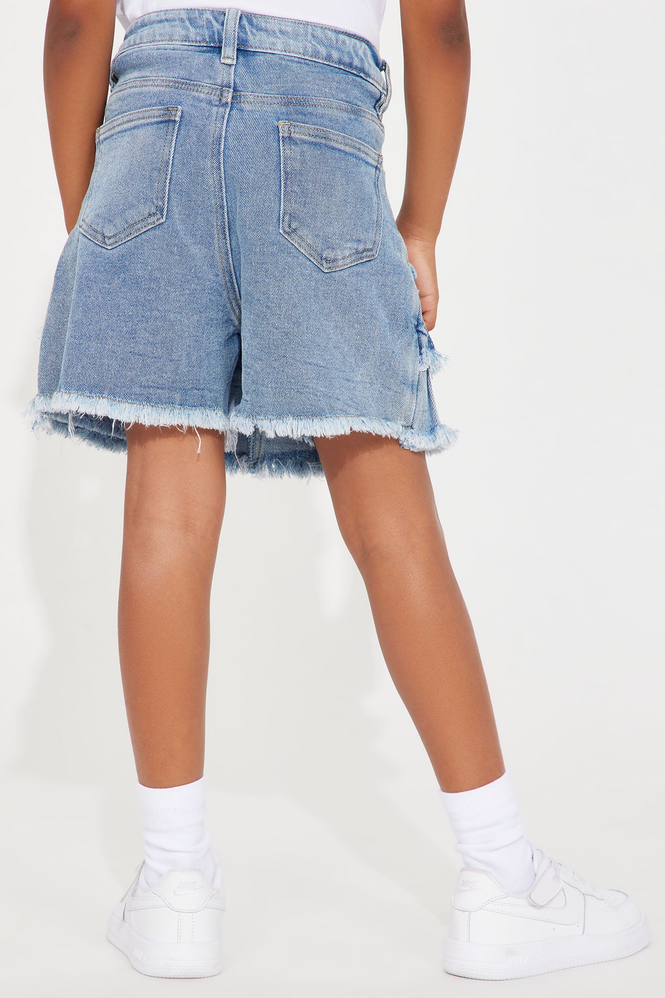 Mini Show You Off Denim Skort - Medium Blue Wash