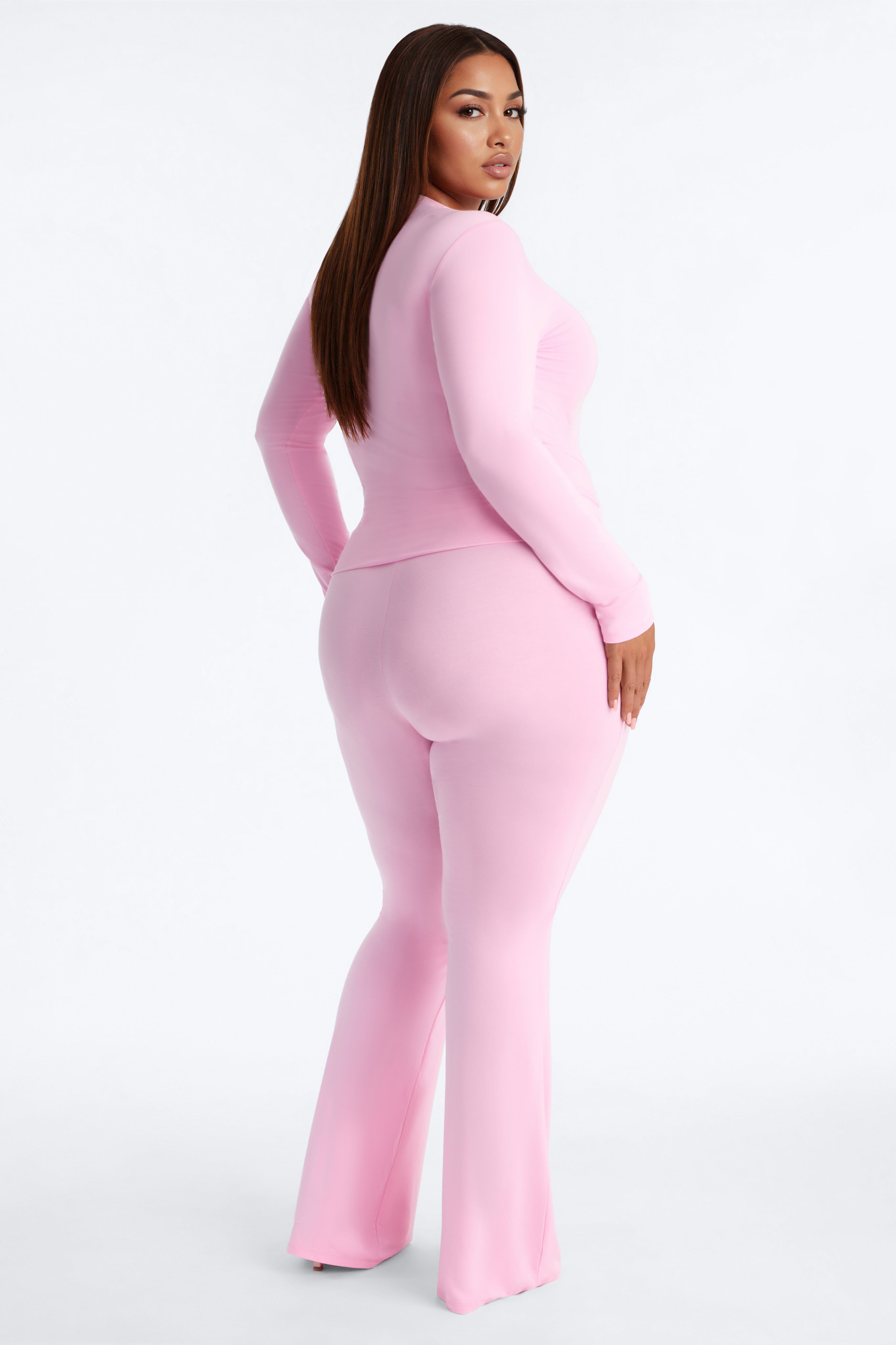 Lily Foldover Pant Set - Pink