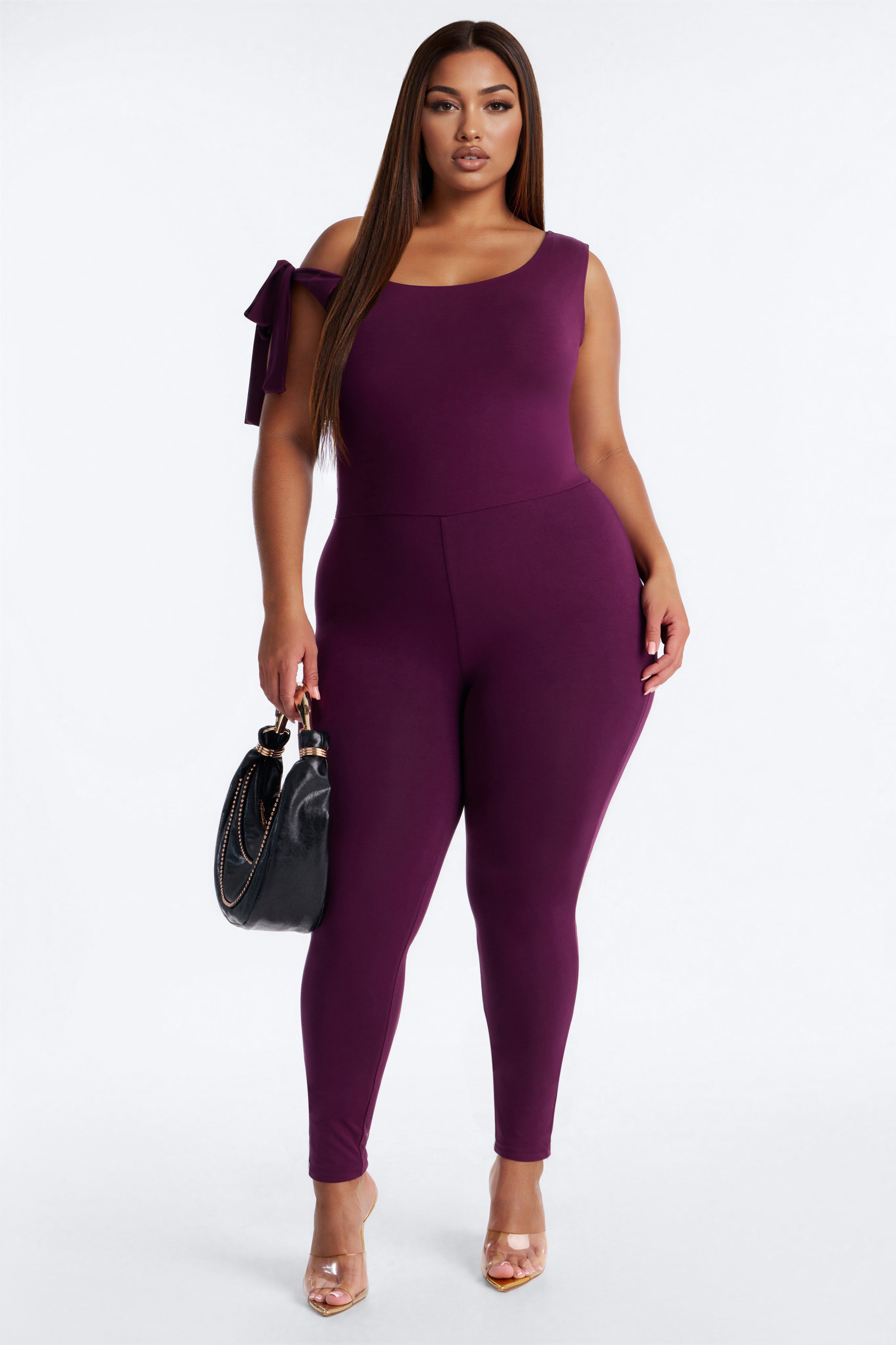Sweet Like Candy Skinny Leg Jumpsuit - Plum