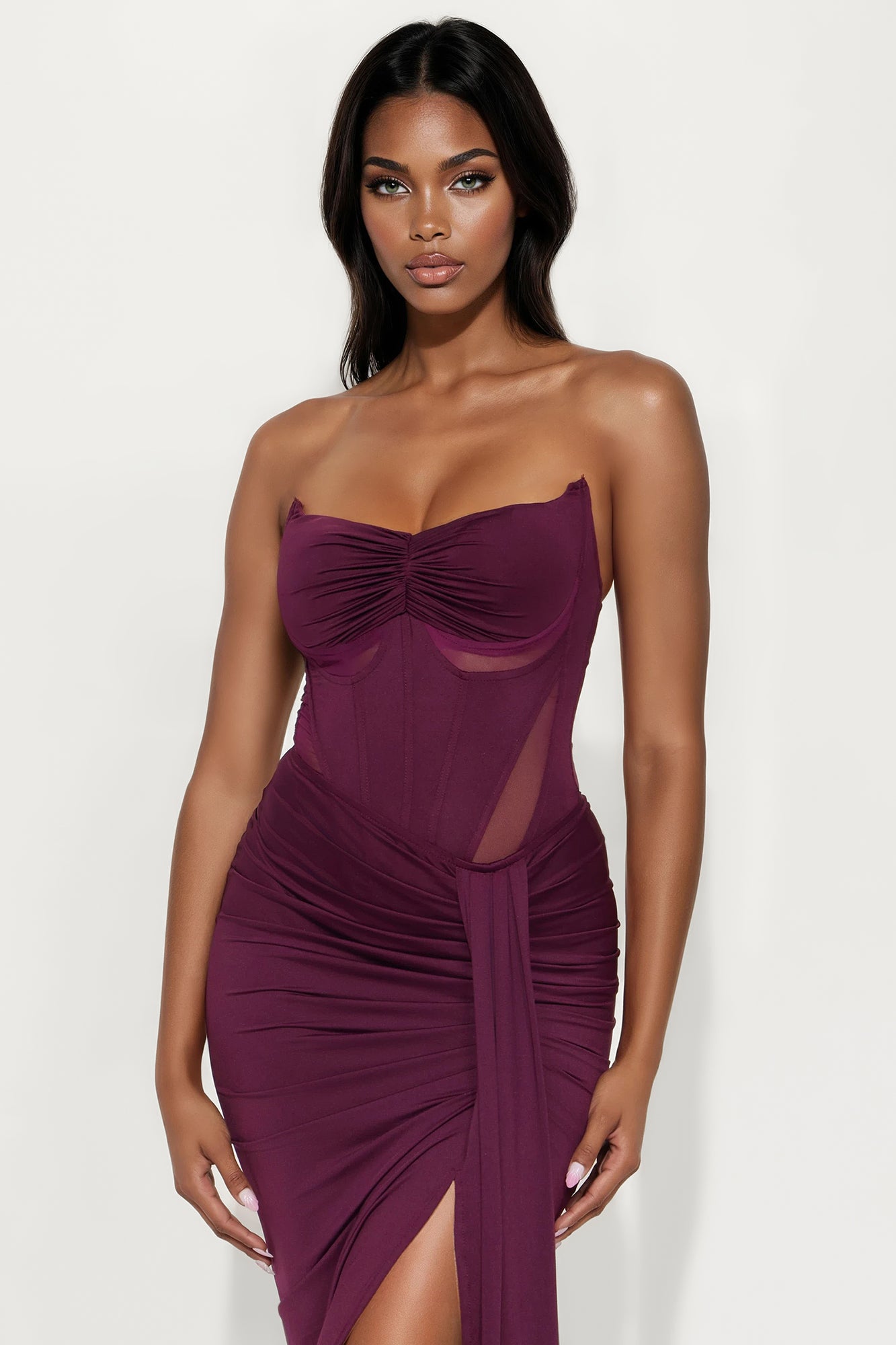 Maxed Out Skirt Set - Burgundy