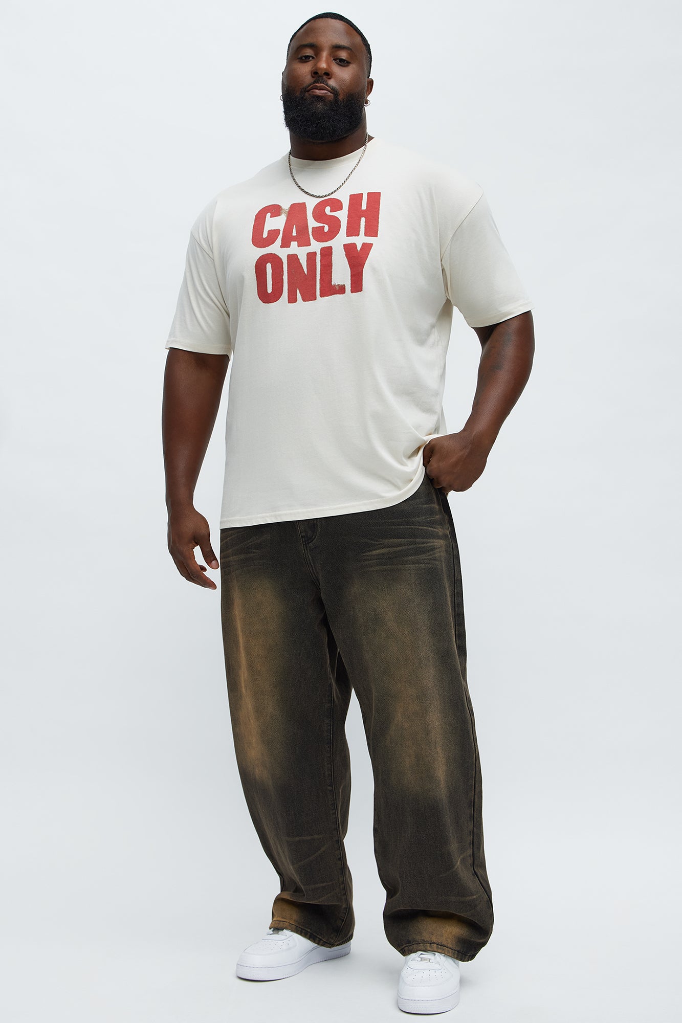 Baggy Dark Wave Jeans - Black Wash