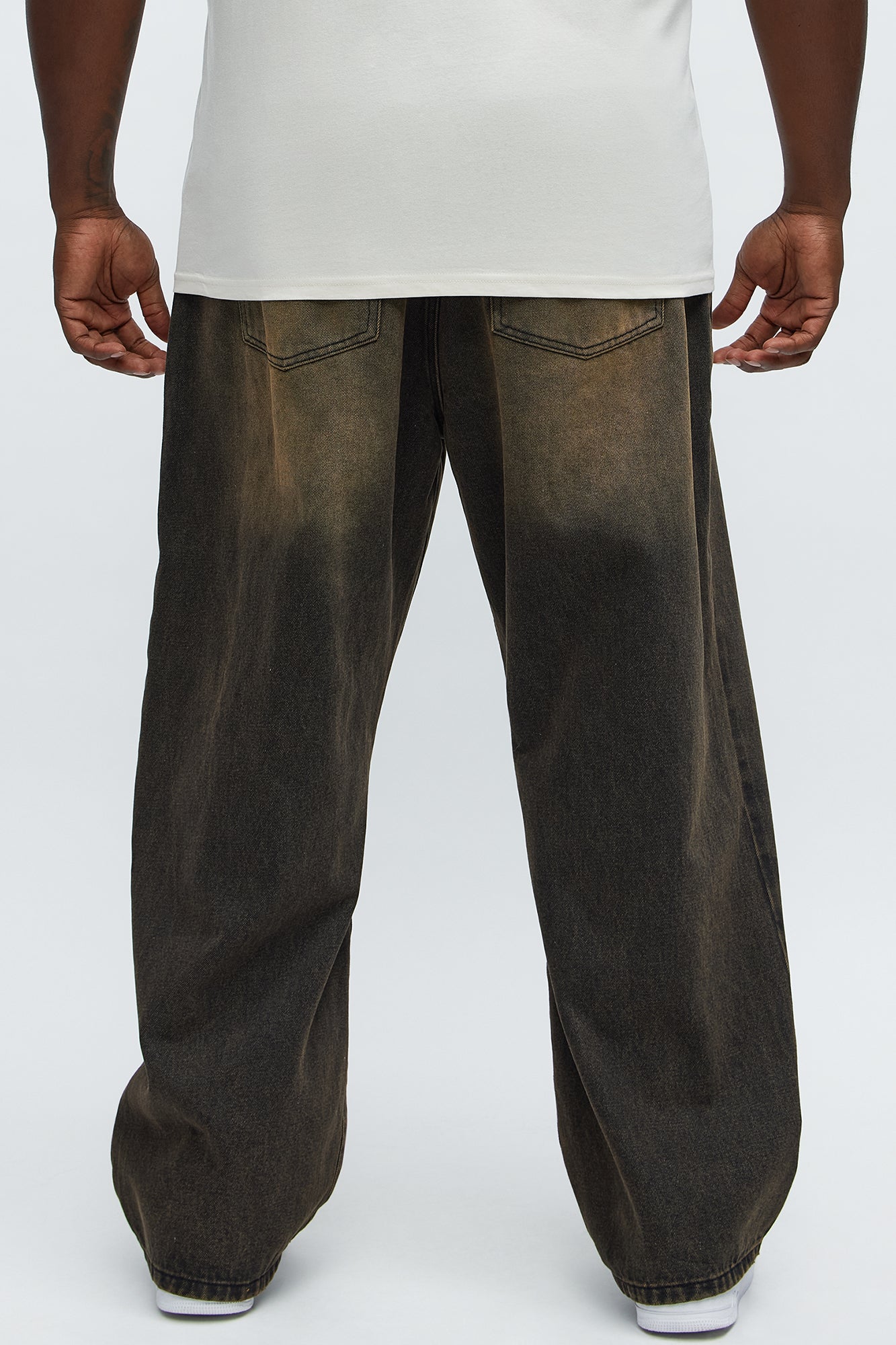 Baggy Dark Wave Jeans - Black Wash