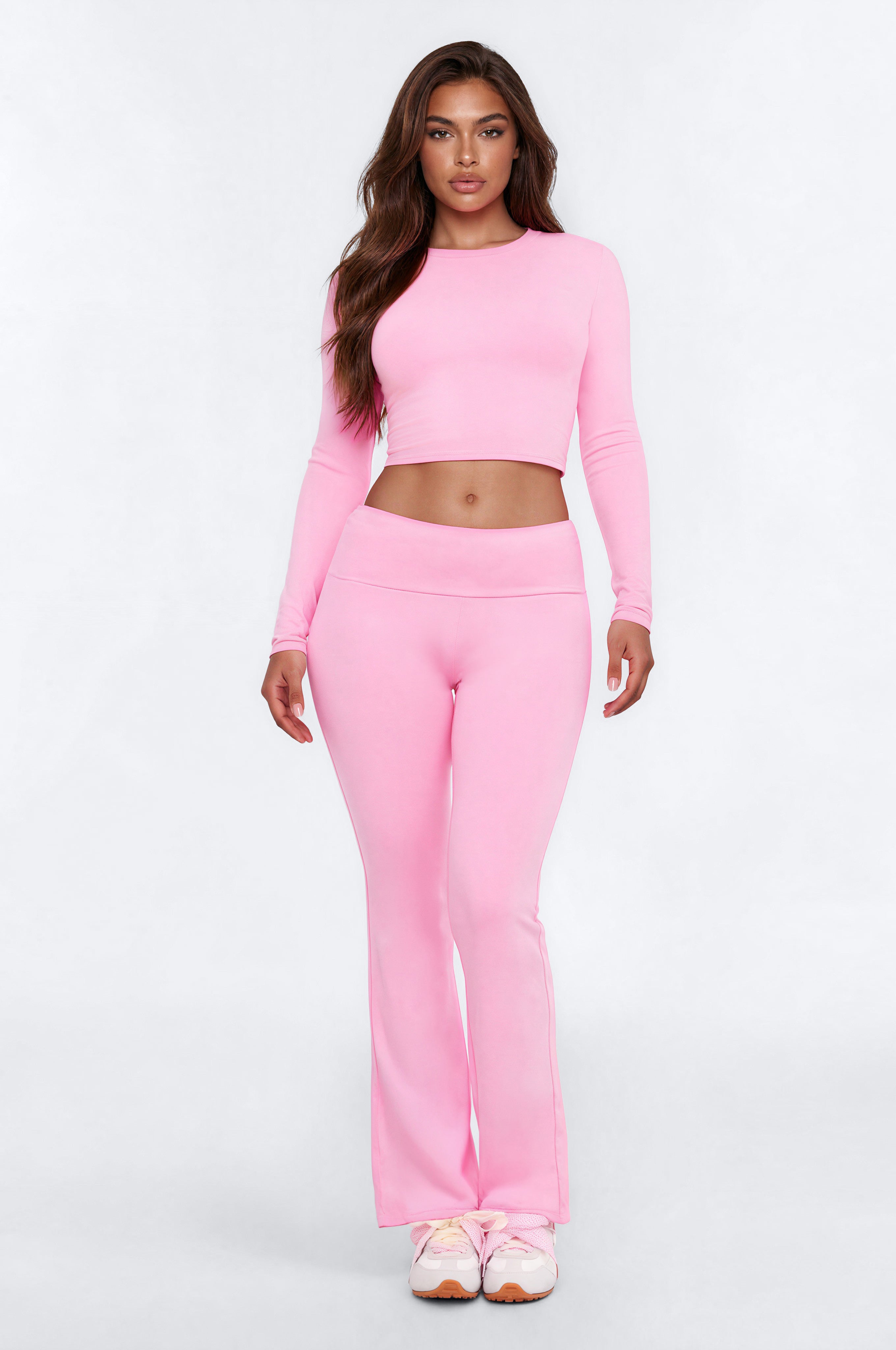 Lily Foldover Pant Set - Pink