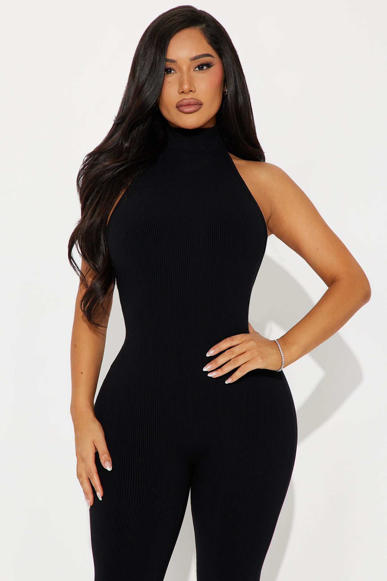 Cassandra Snatched Capri Jumpsuit - Black