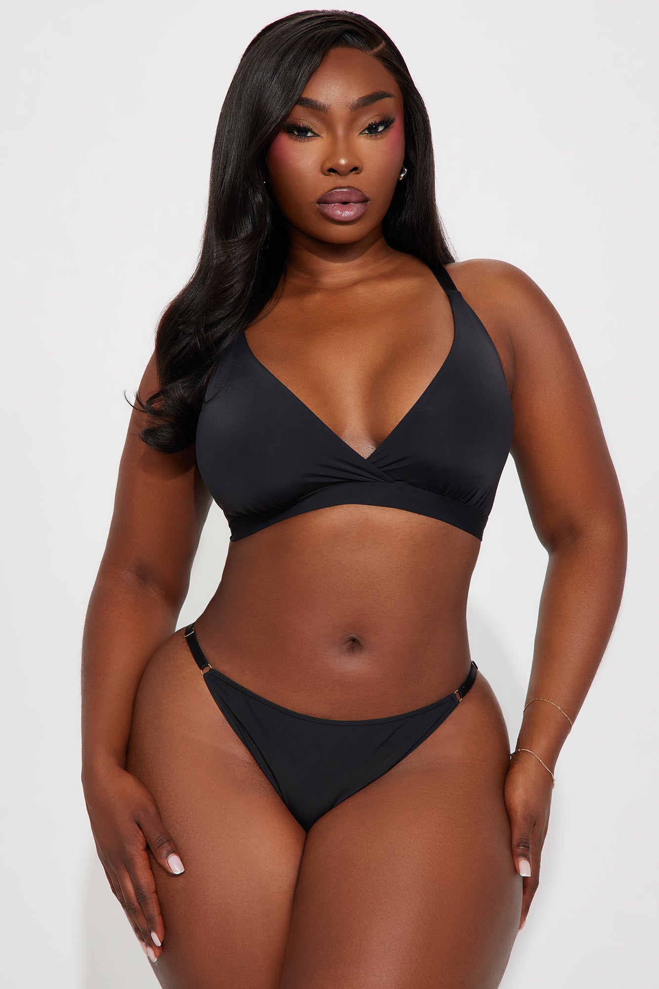 Nova Microfiber Triangle Bralette - Black