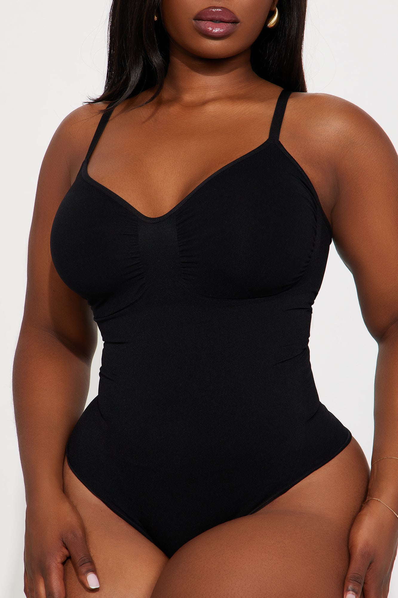 Nova Sculpt Compression Thong Shapewear Bodysuit - Black