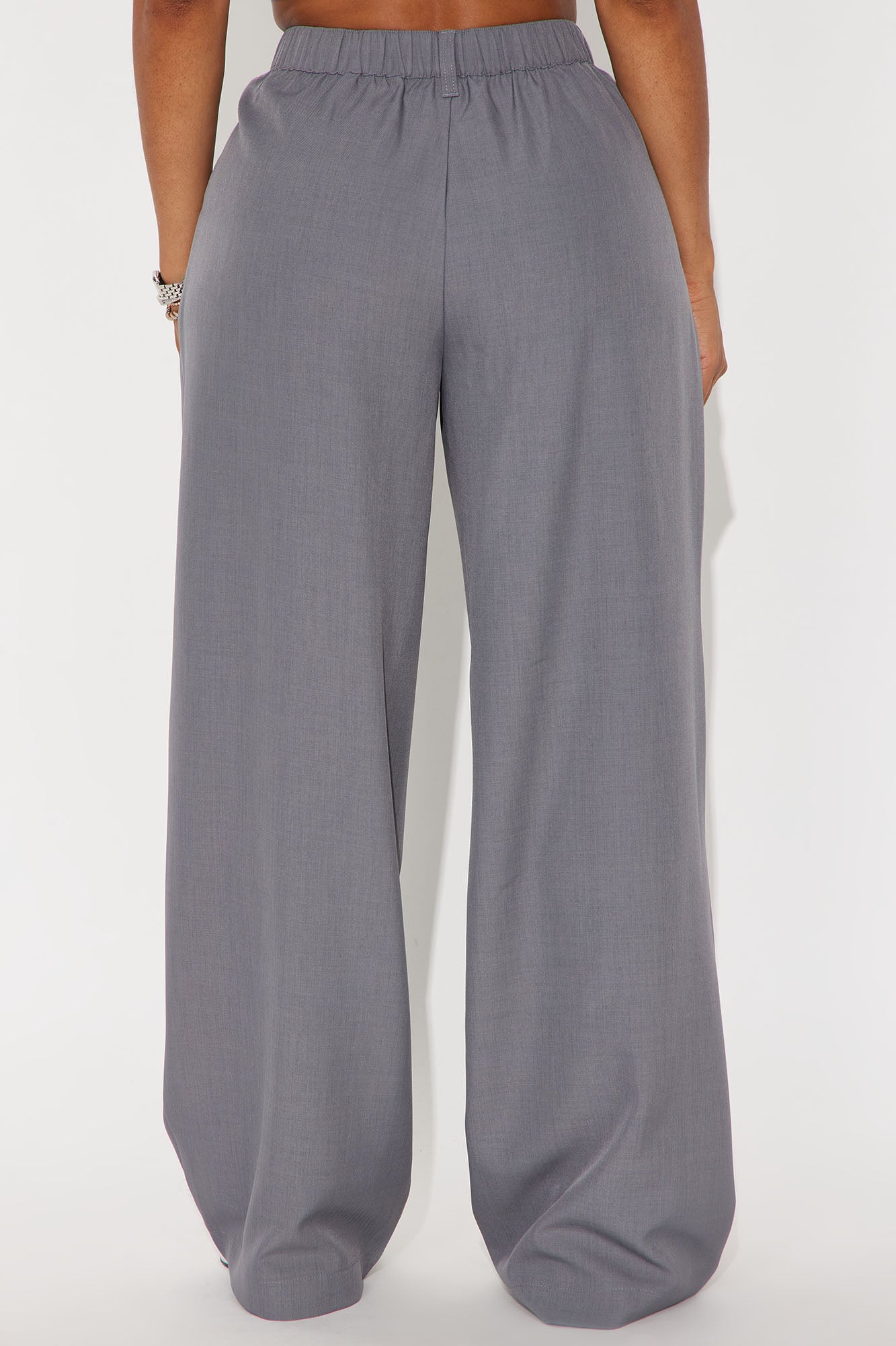 Cami Wide Leg Trouser Pant - Grey
