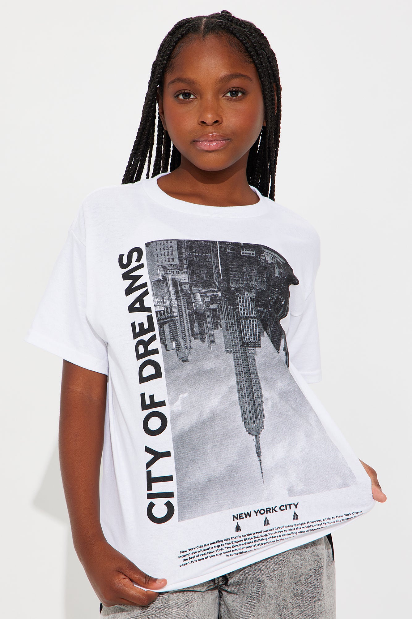 Mini City Of Dreams NY Graphic Tshirt - White