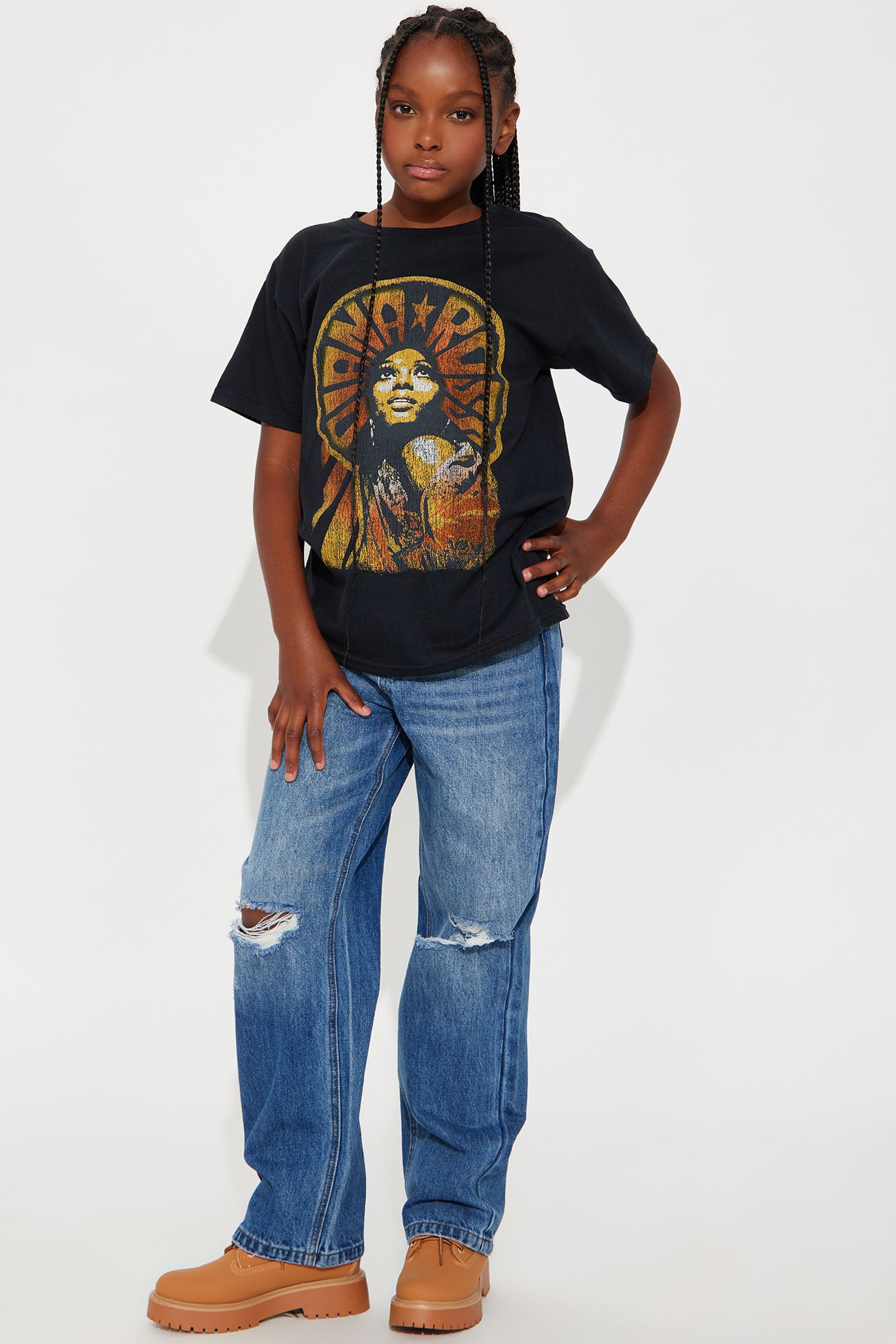 Mini Solana Non Stretch Straight Leg Jeans - Medium Wash