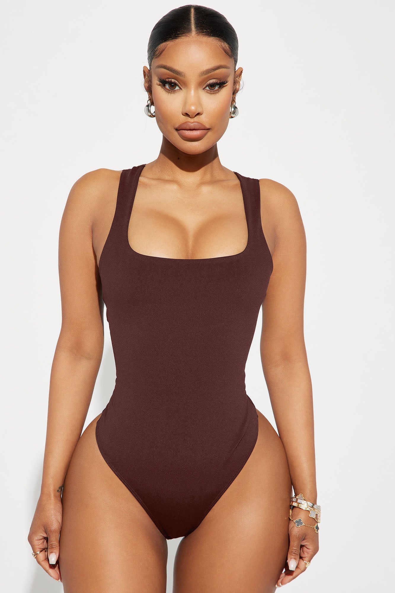 Adriana Smooth Fit Bodysuit - Brown