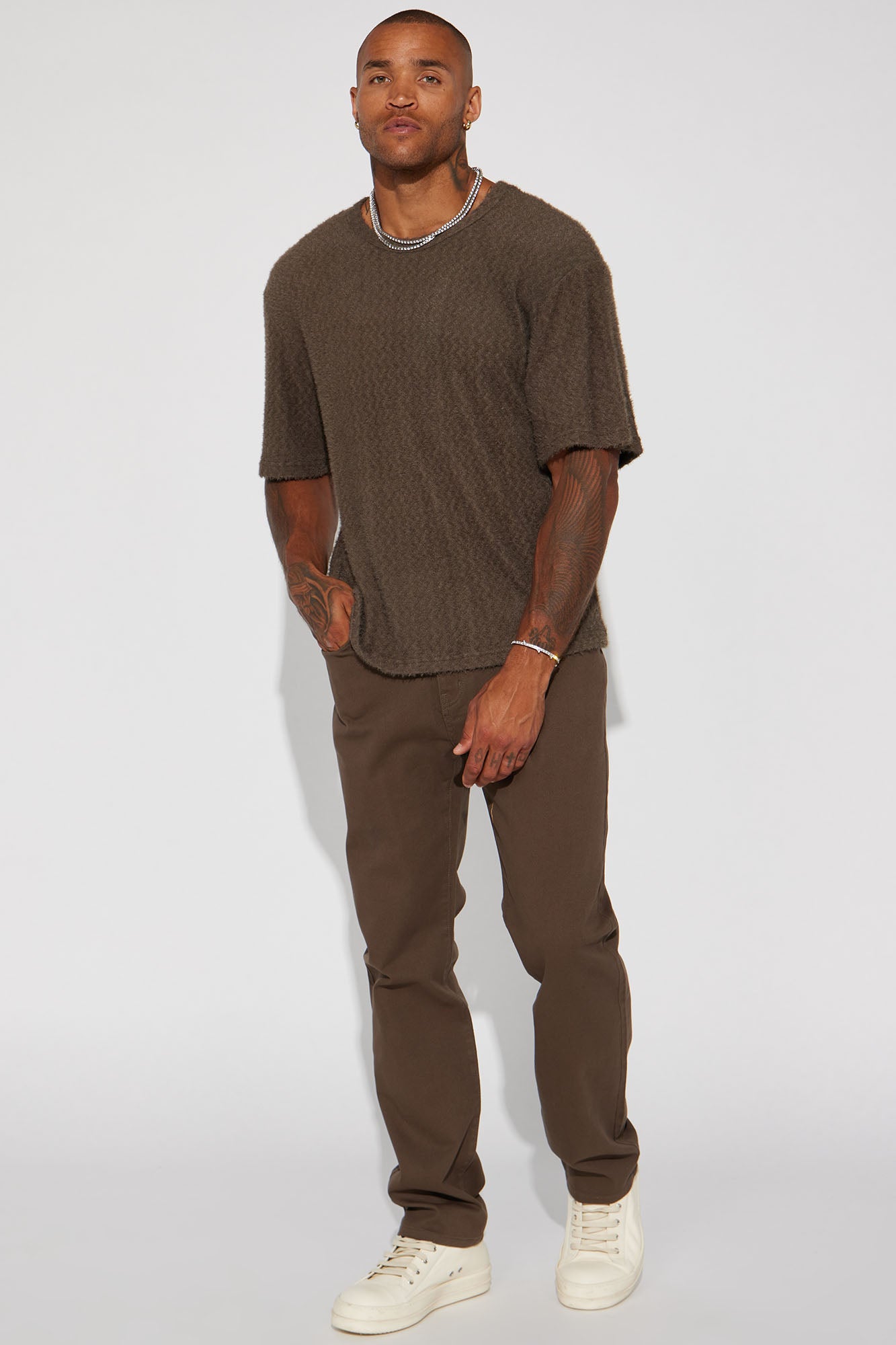 Mike Straight Taper Jeans - Brown