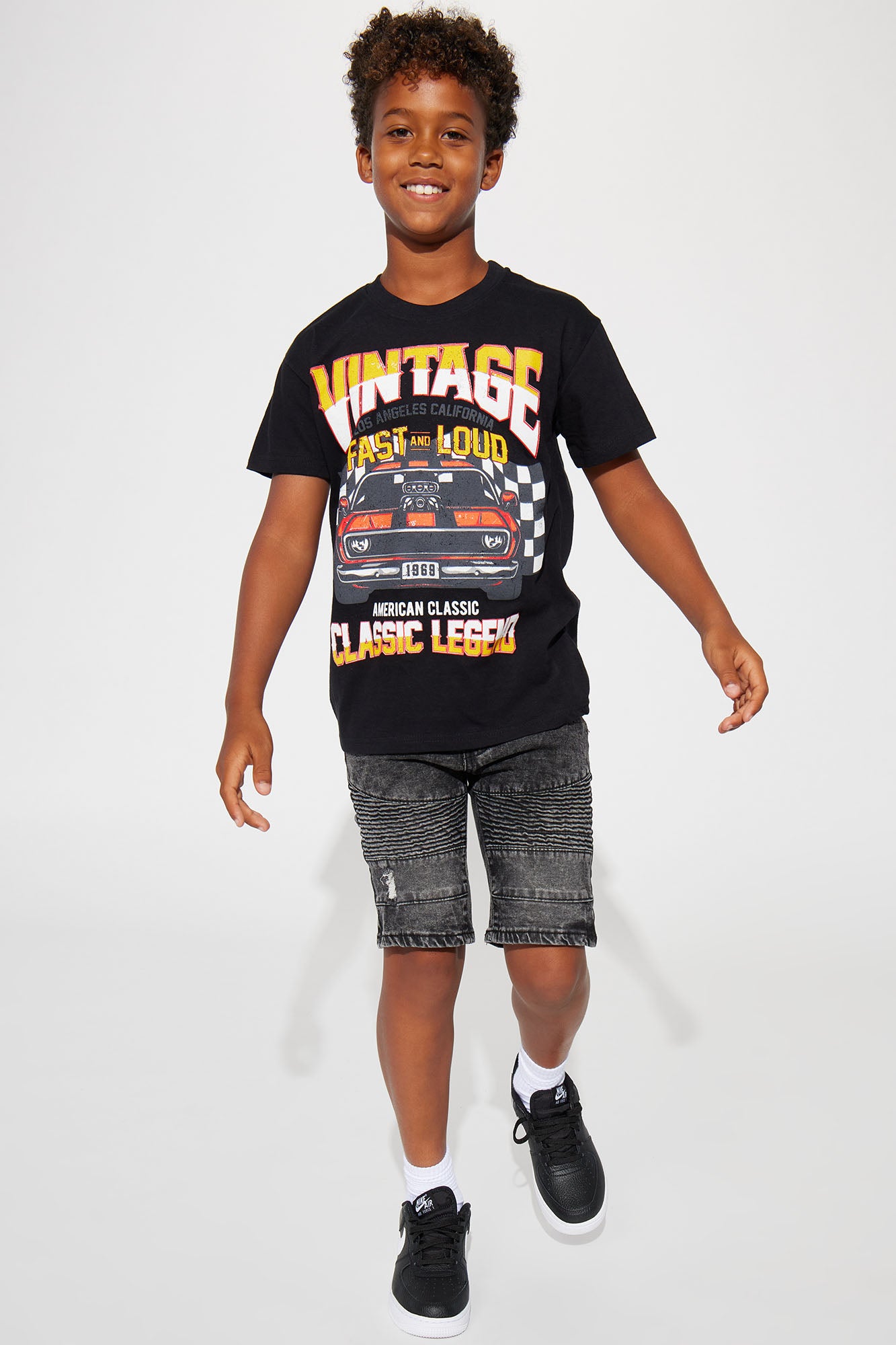 Mini Fast And Loud Short Sleeve Tee - Black