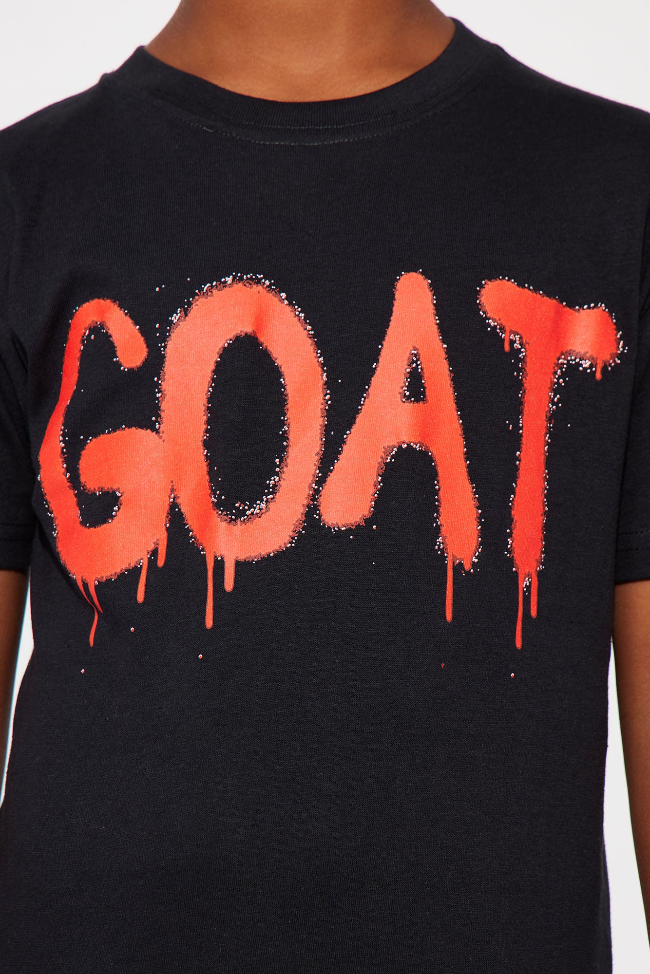 Mini Diamond Goat Short Sleeve Tee - Black