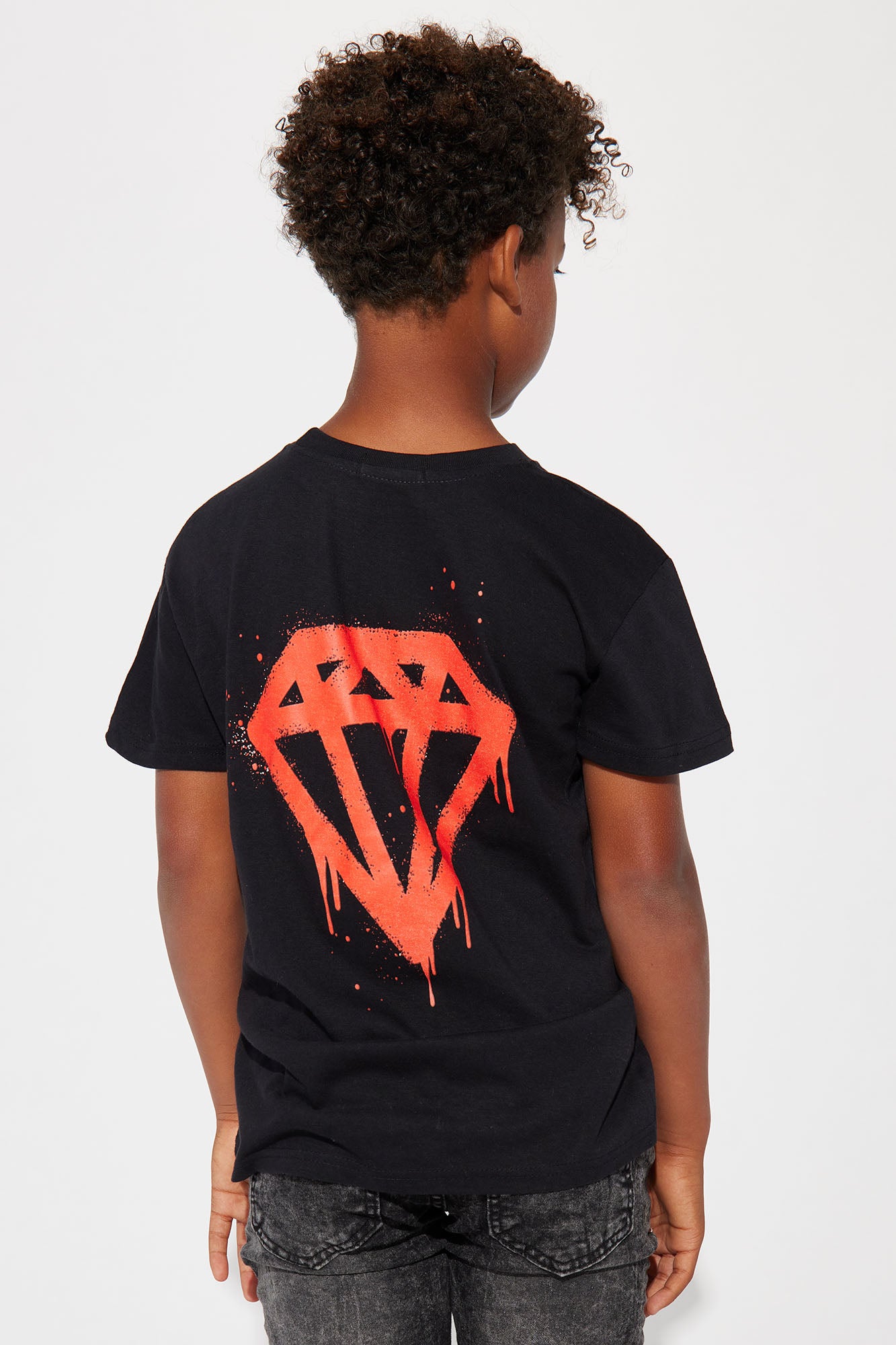 Mini Diamond Goat Short Sleeve Tee - Black