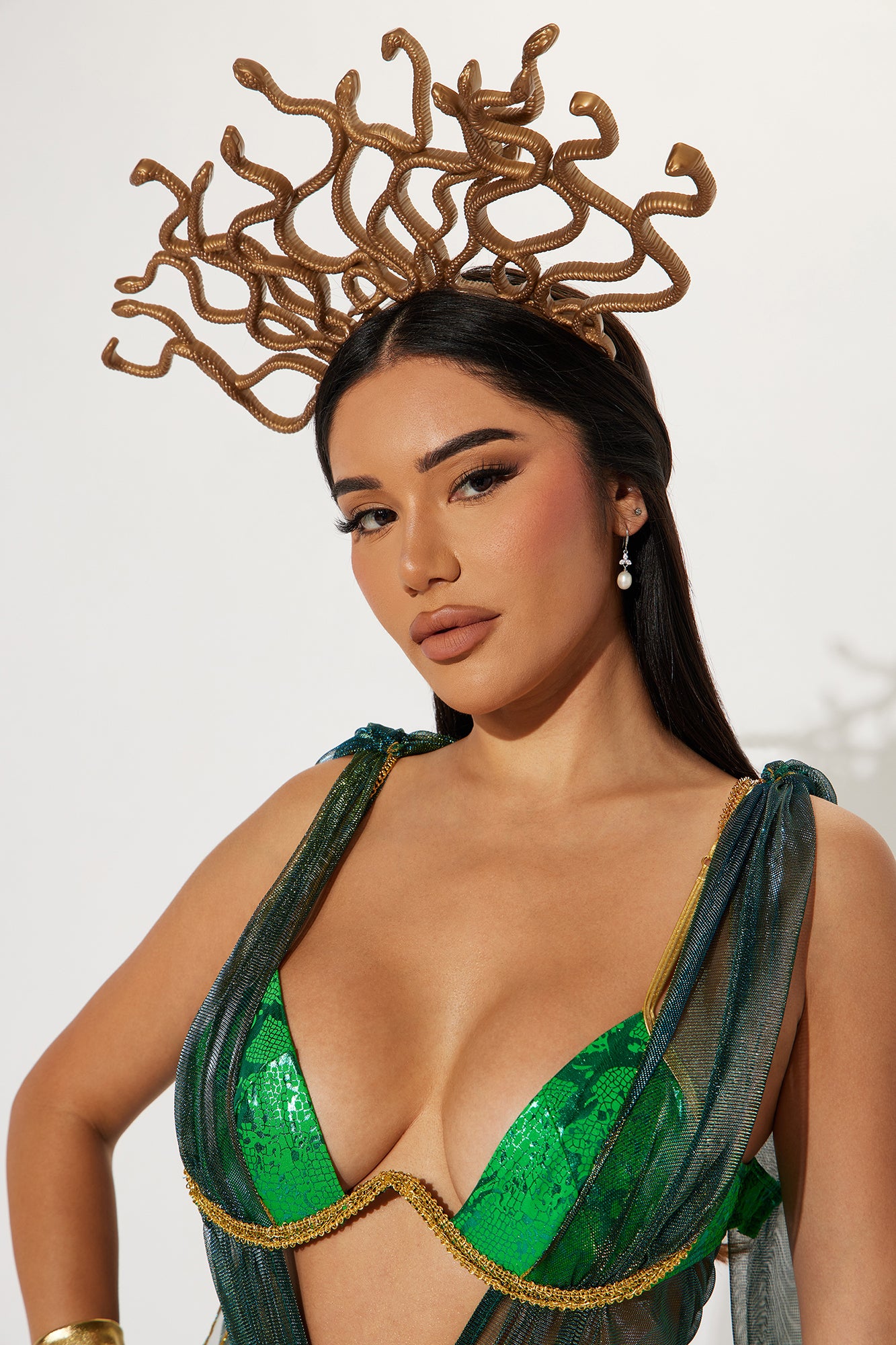 Serpent Queen 3 Piece Costume Set - Green/combo