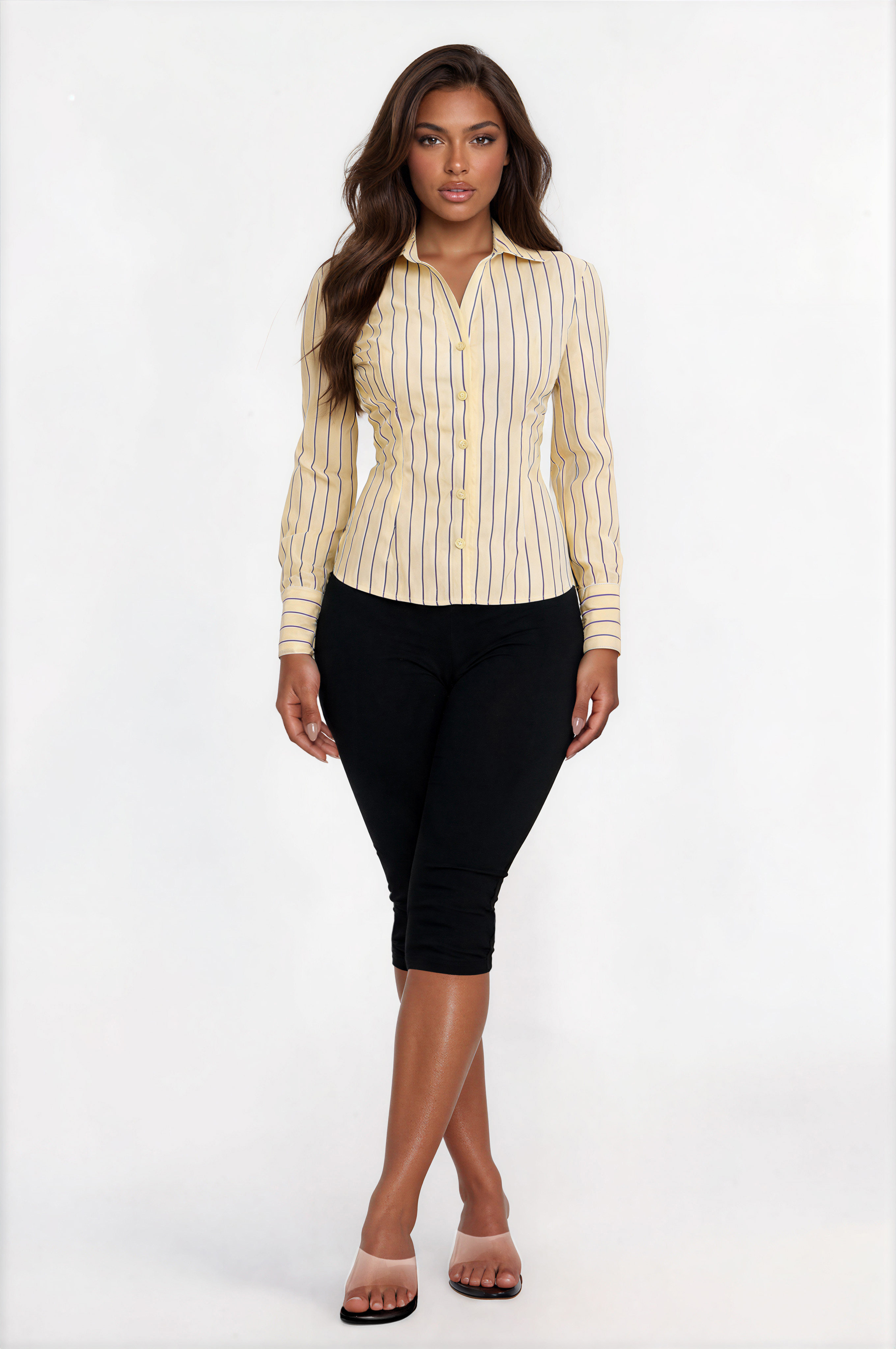 Just My Luck Button Up Shirt - Yellow/combo