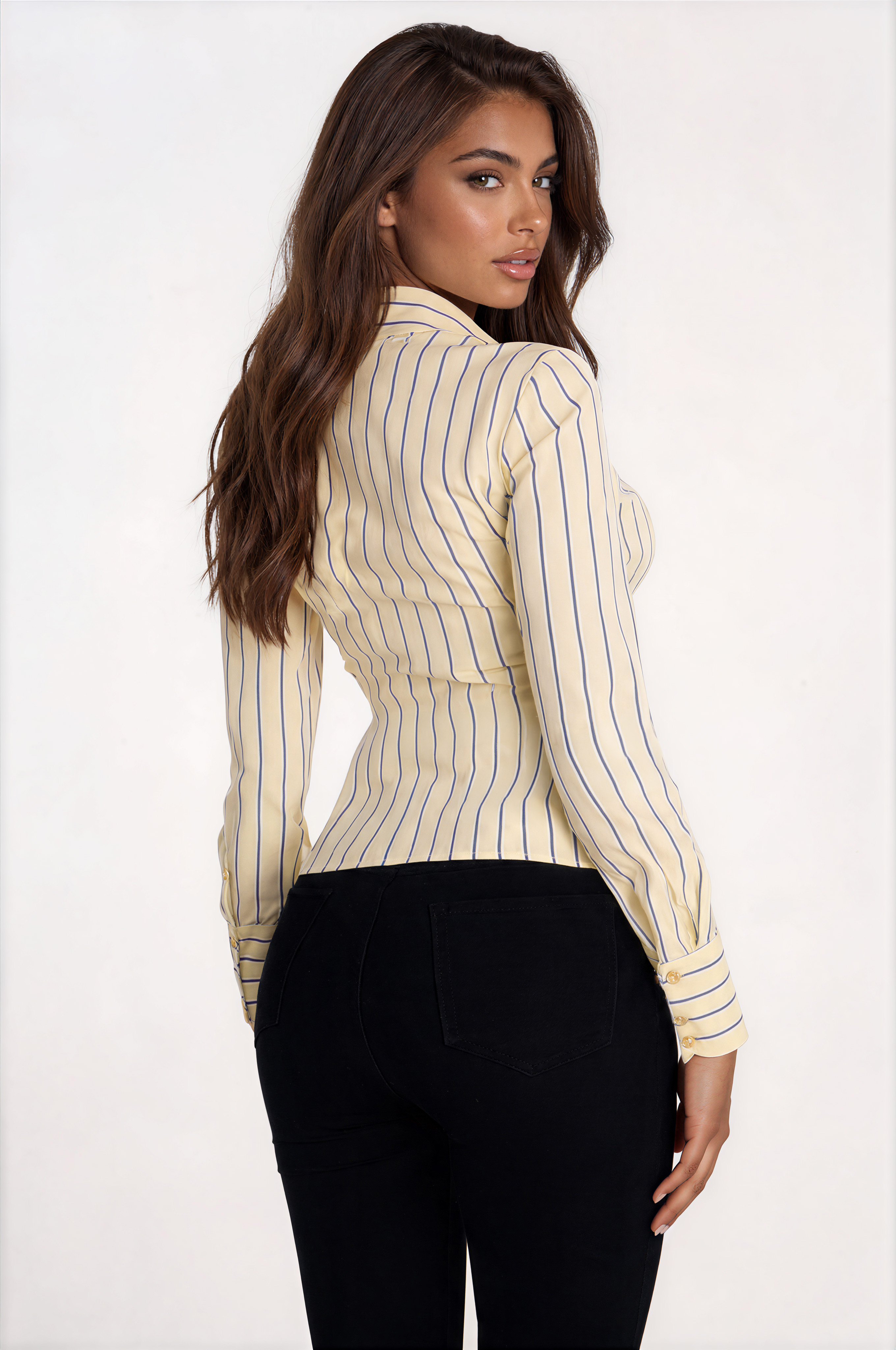 Just My Luck Button Up Shirt - Yellow/combo