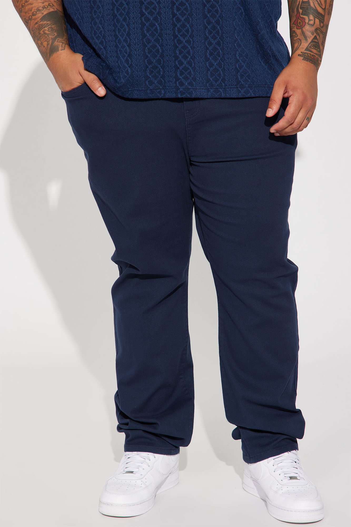 Mike Straight Taper Jeans - Navy