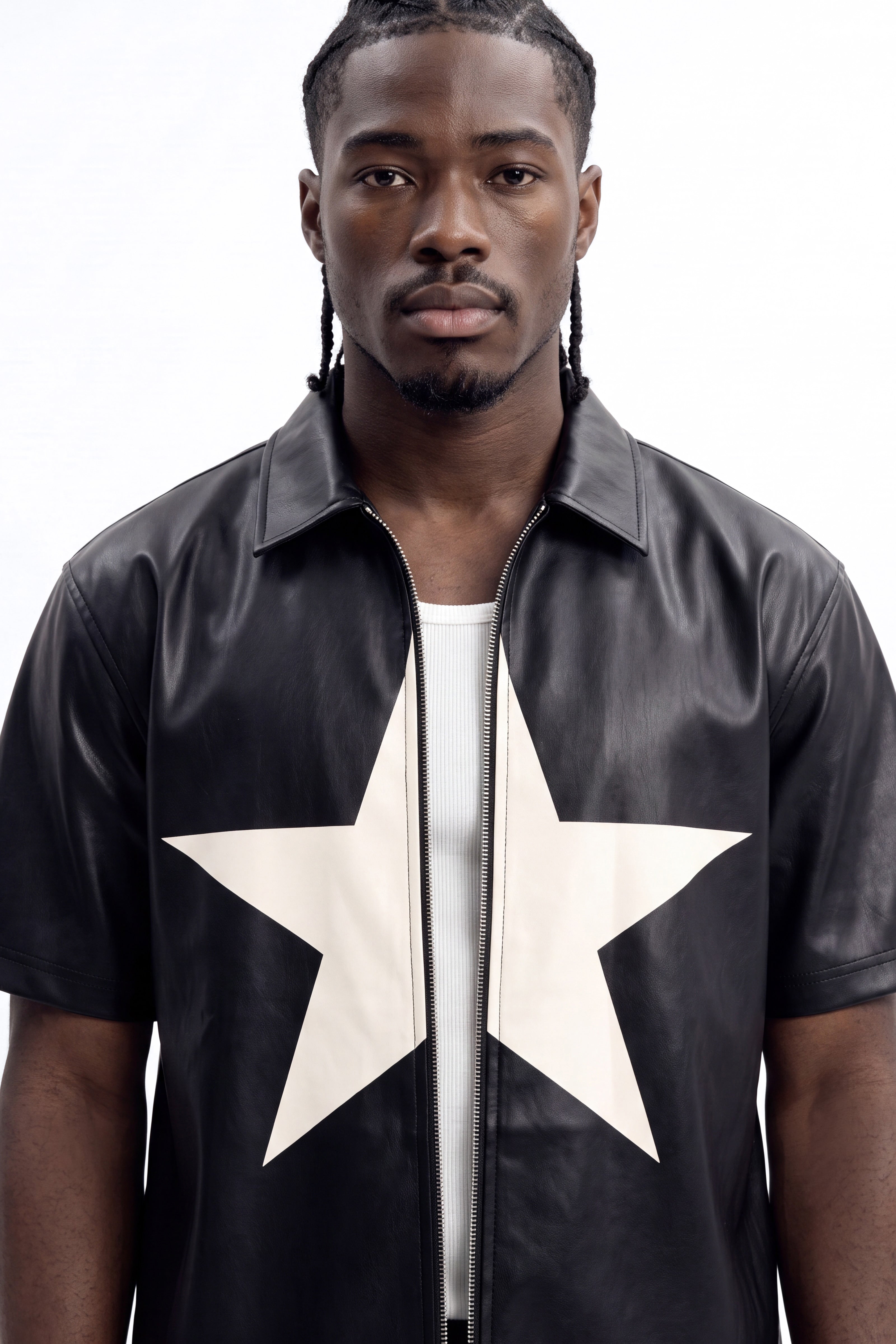 Star Quality Zip Up Shirt - Black/combo