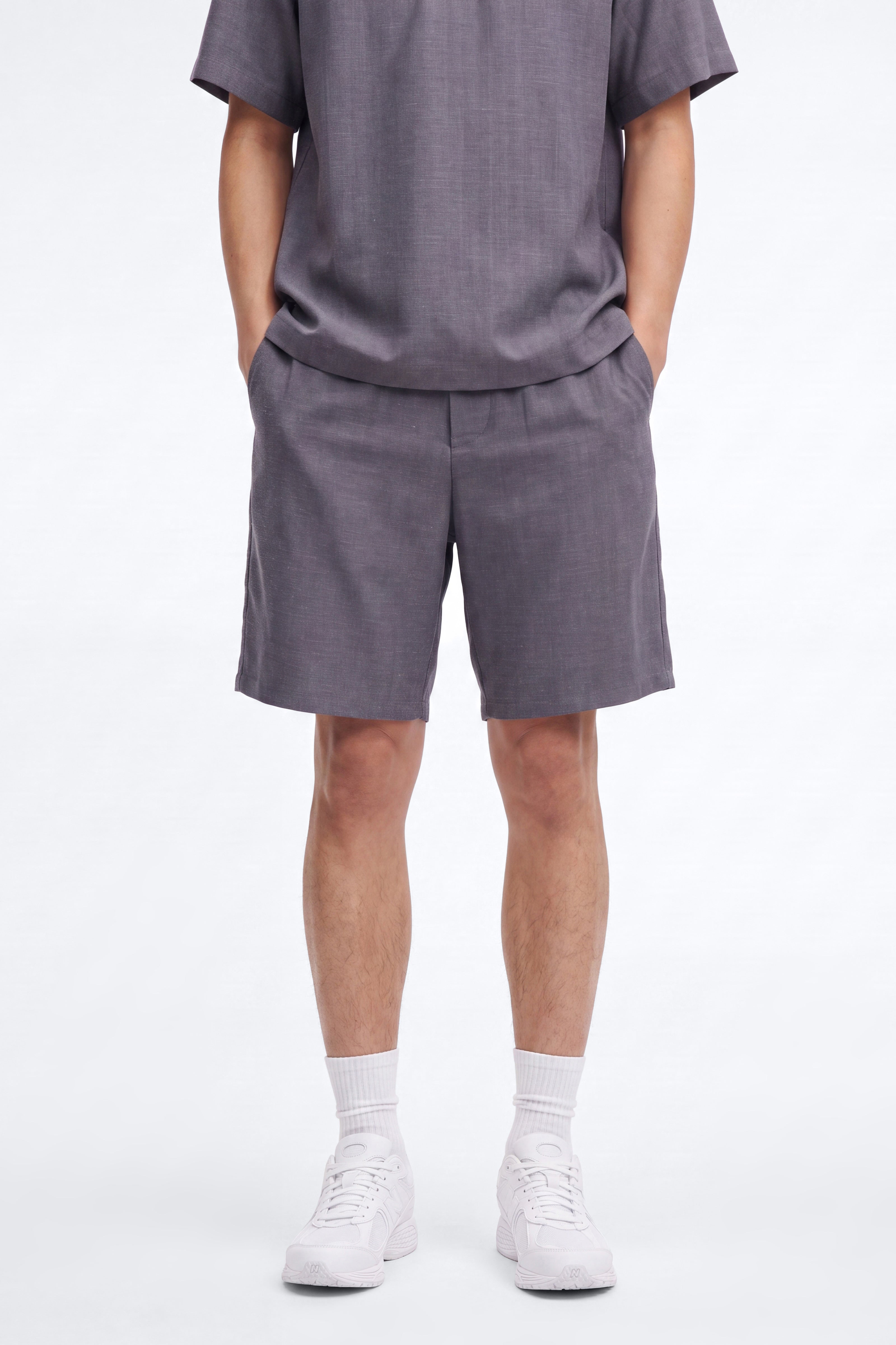 Laurel Linen Relaxed Short - Navy/combo
