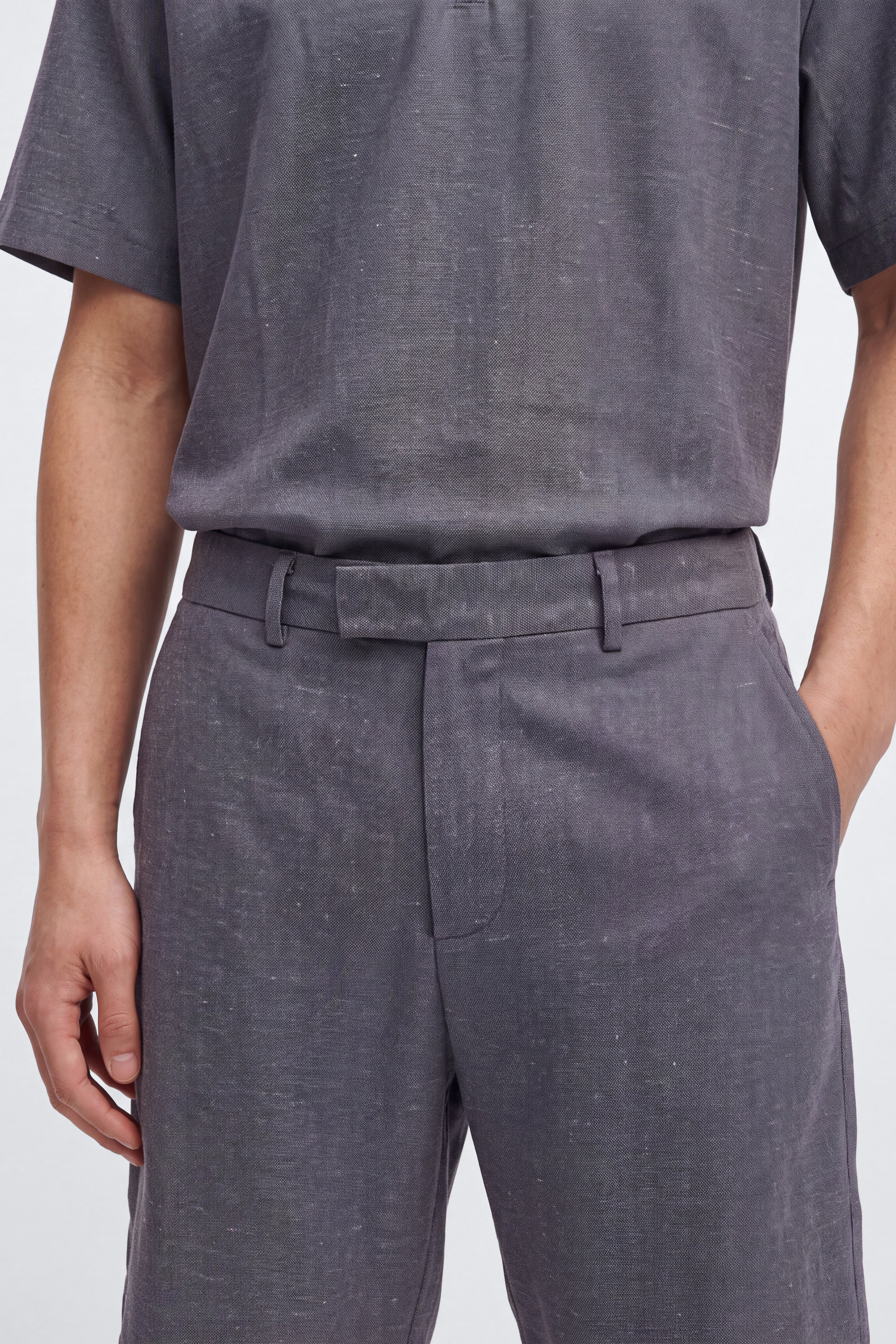 Laurel Linen Relaxed Short - Navy/combo