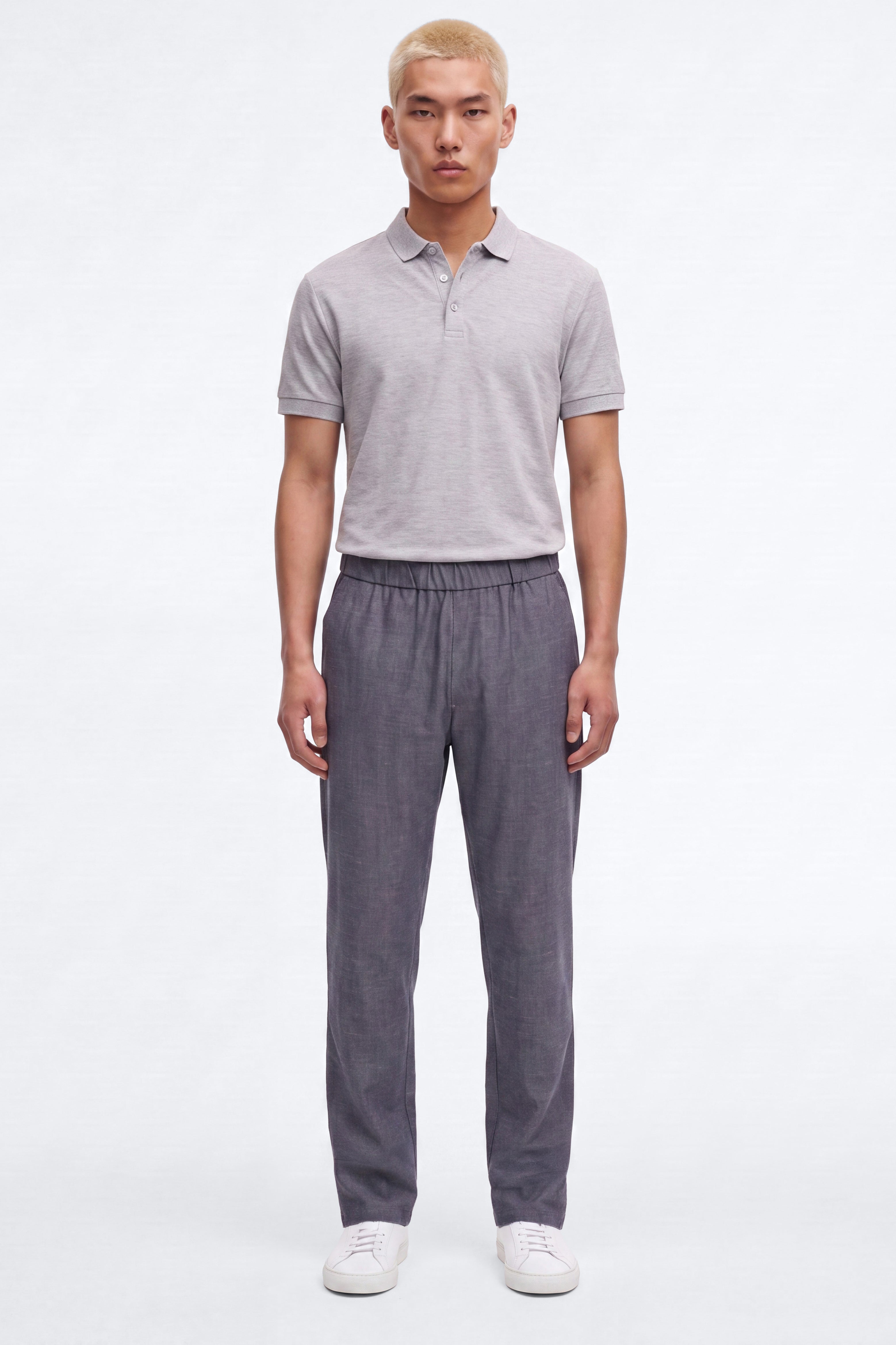 Laurel Linen Relaxed Pant - Navy/combo