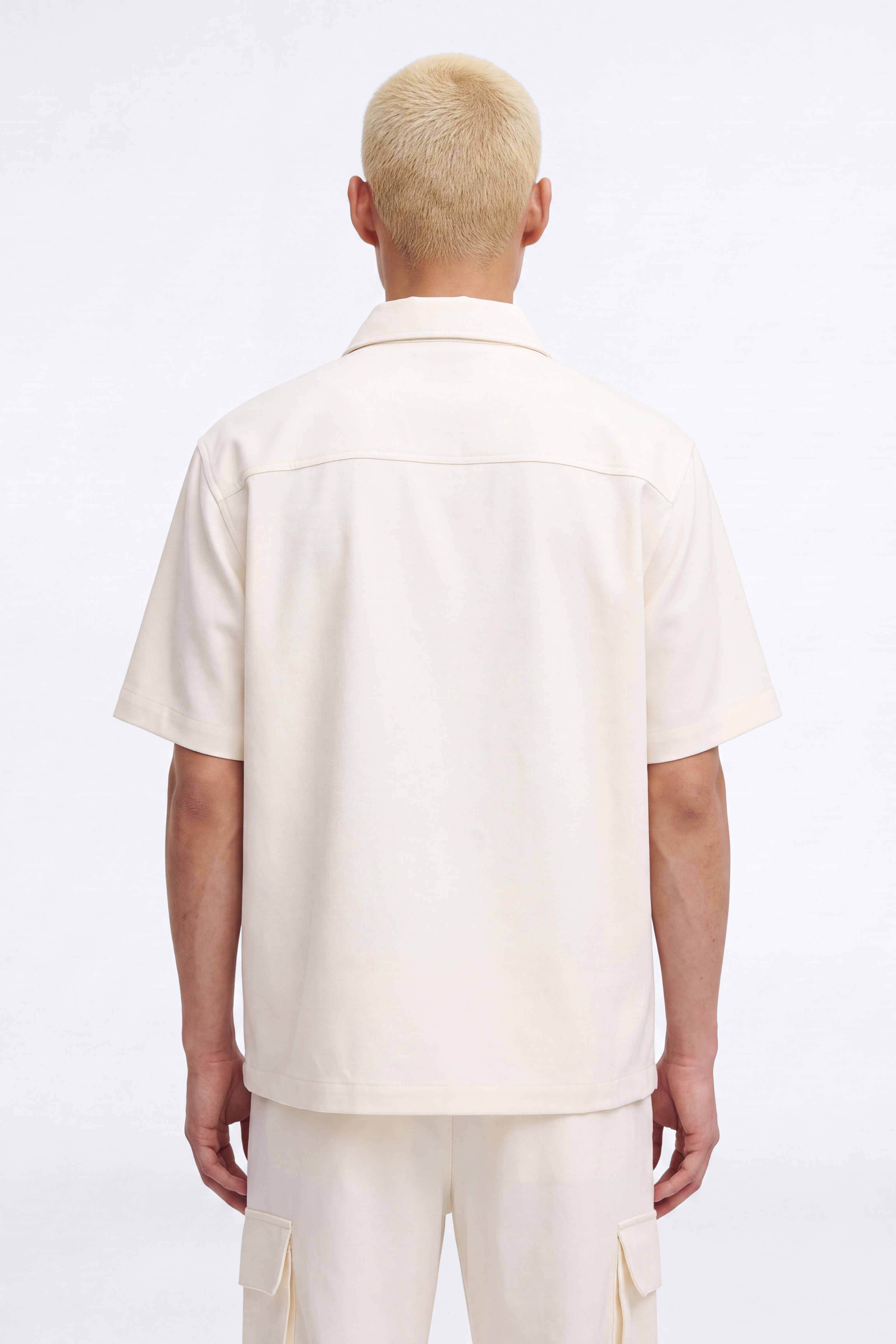 Moderne Cargo Full Zip Shirt - Cream