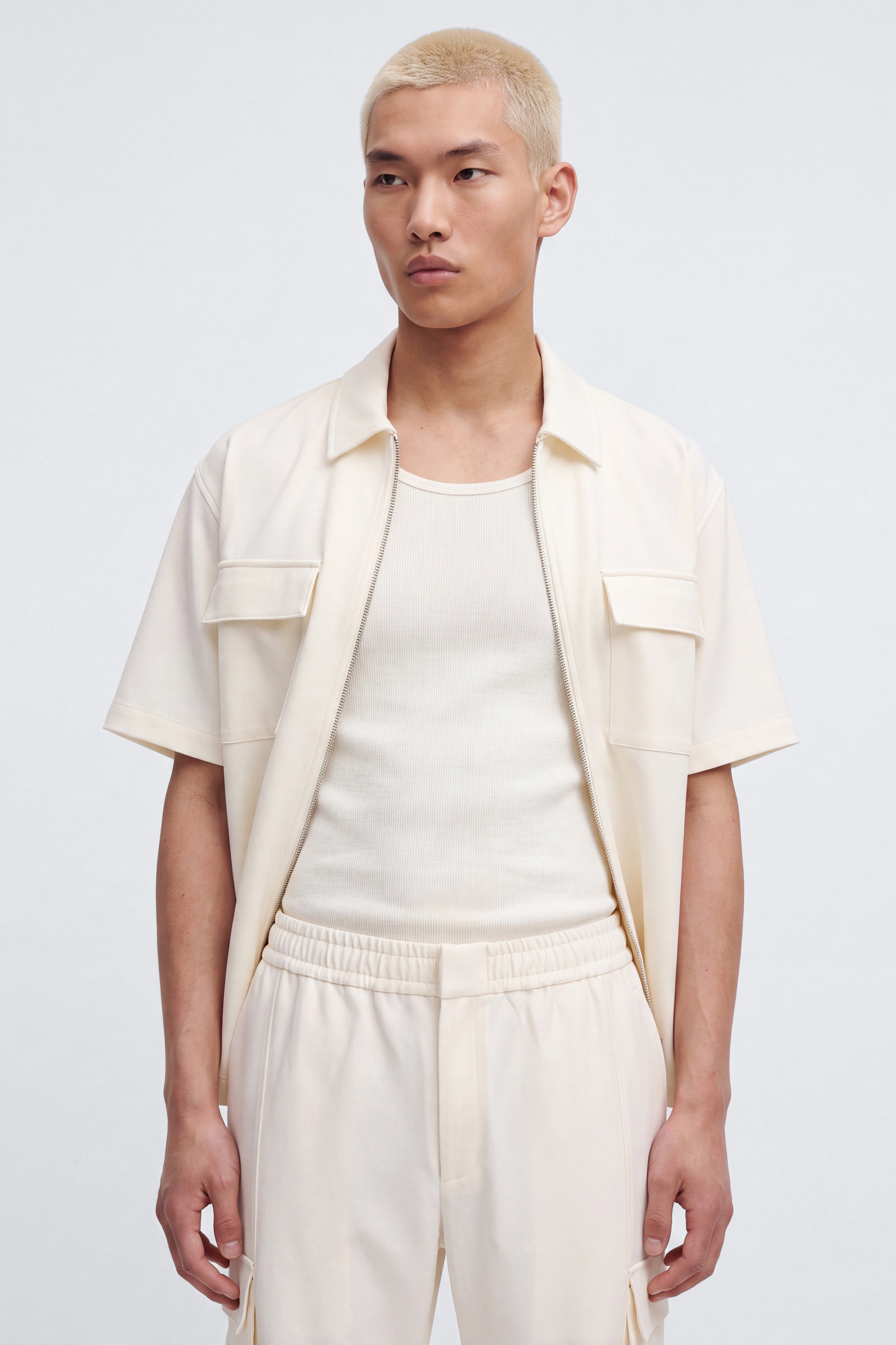 Moderne Cargo Straight Trouser - Cream