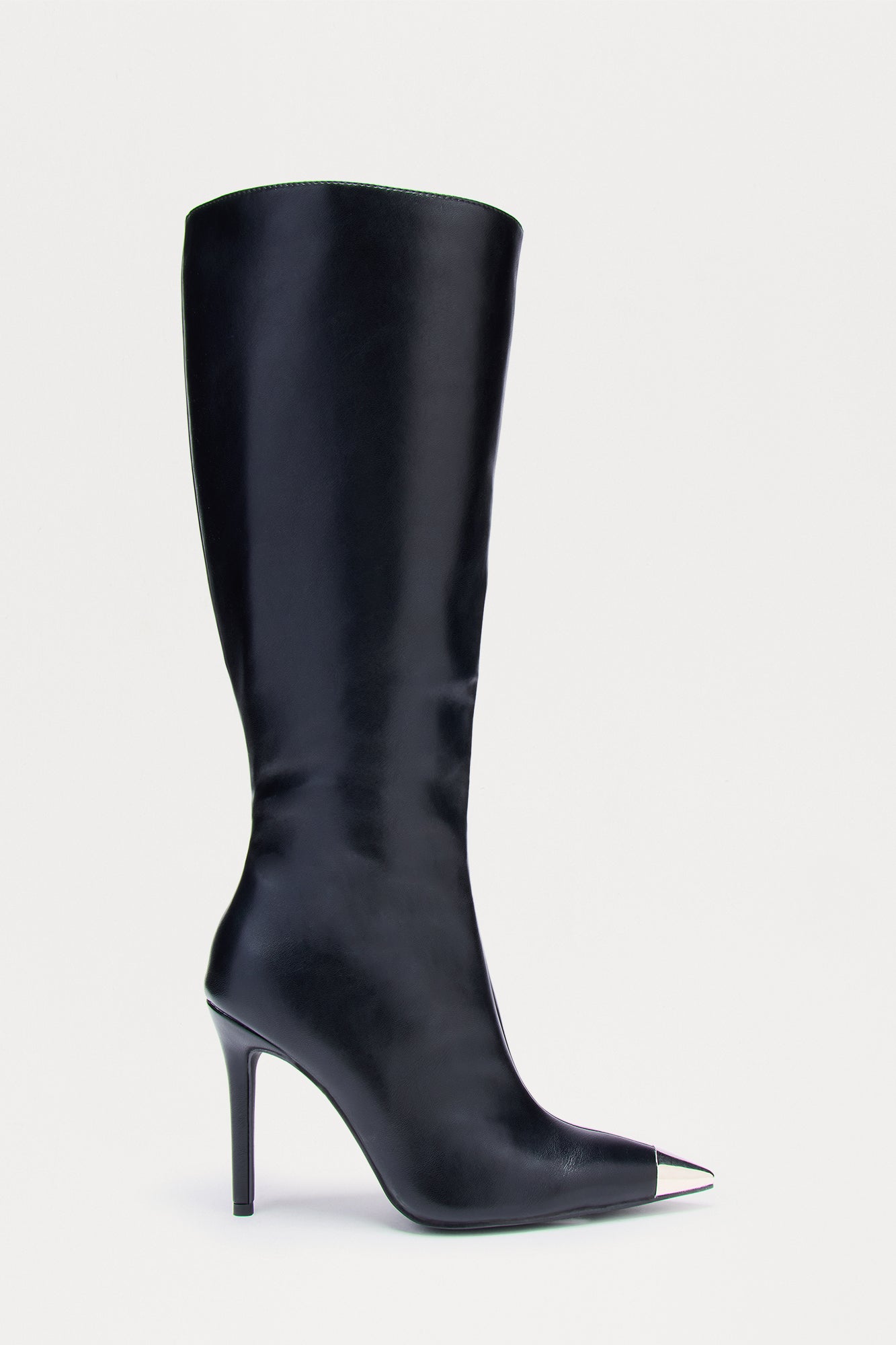 Siren Stiletto Knee High Boots - Black