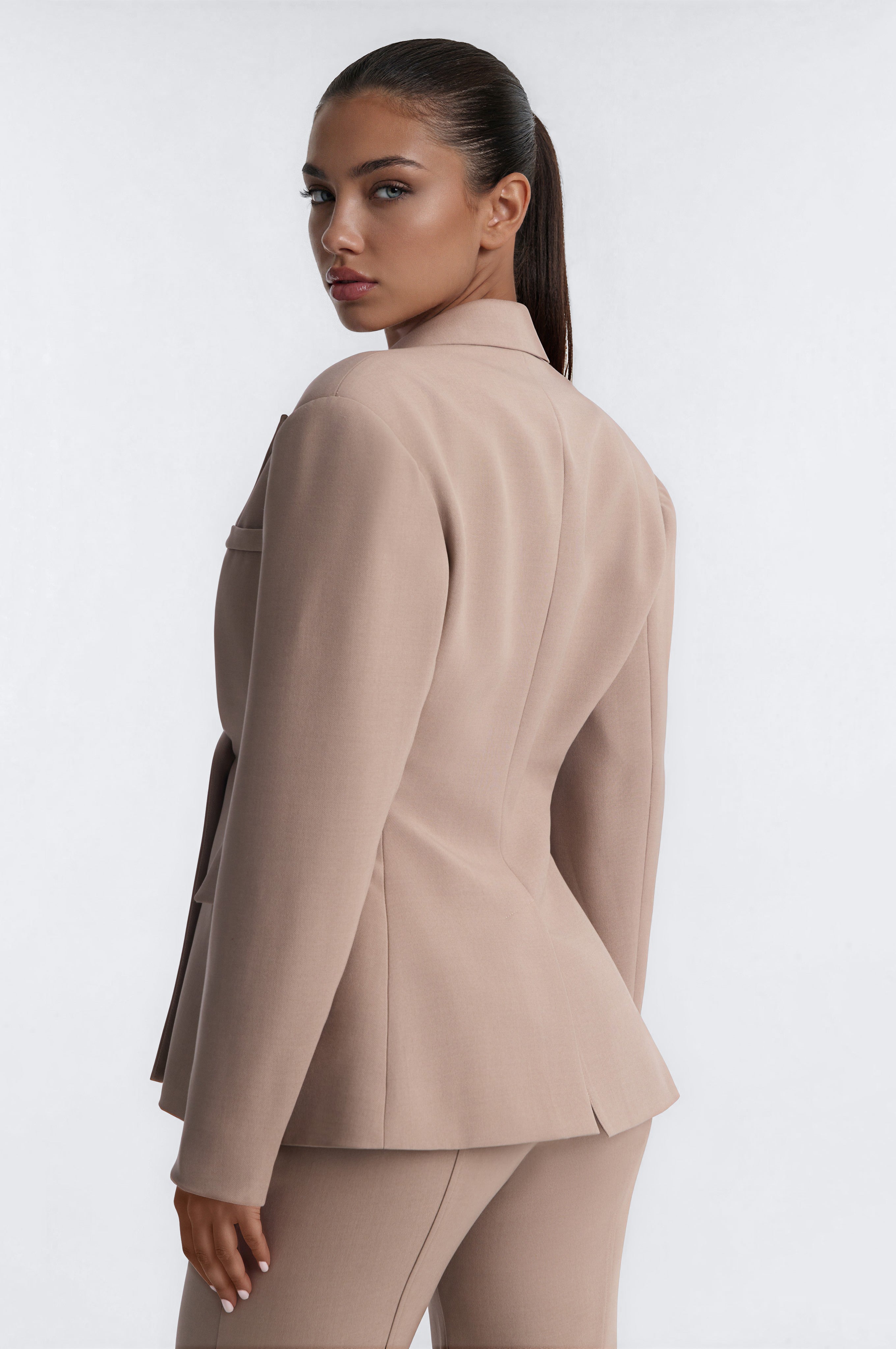 Empire Essentials Double Breasted Blazer - Stone