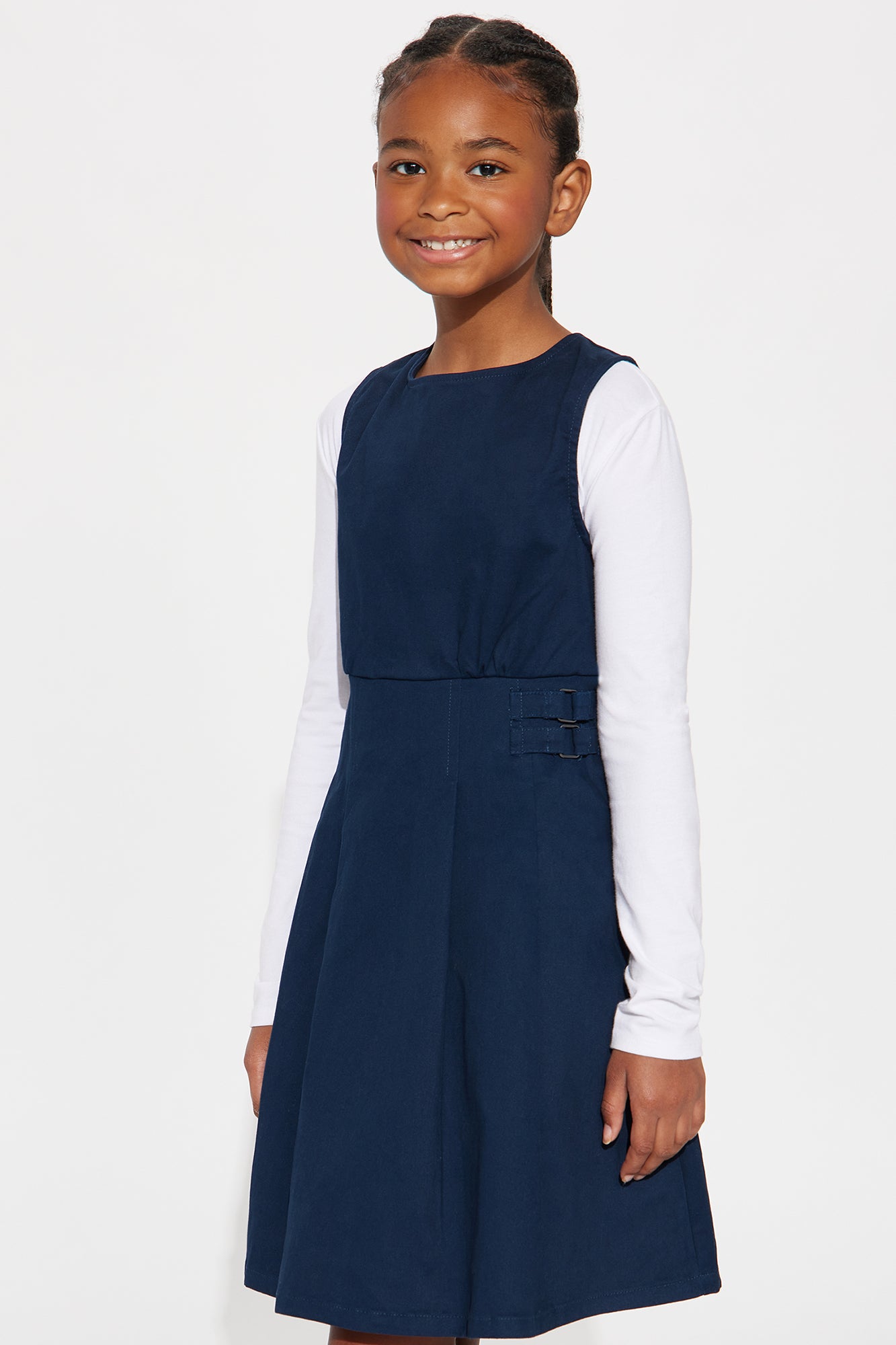 Mini Uniform Pleated Dress - Navy