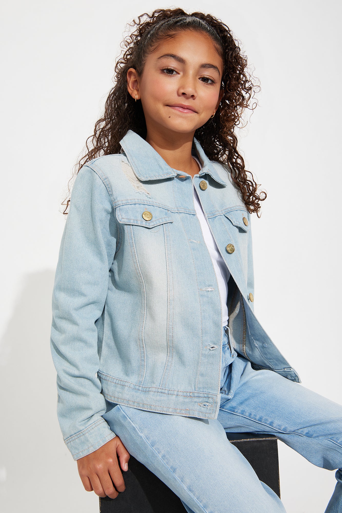 Mini Keeps Getting Better Denim Jacket - Light Wash