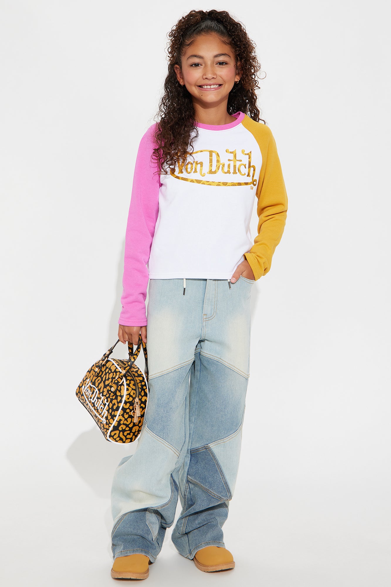 Mini Better Shape Up Stretch Baggy Jeans - Light Wash