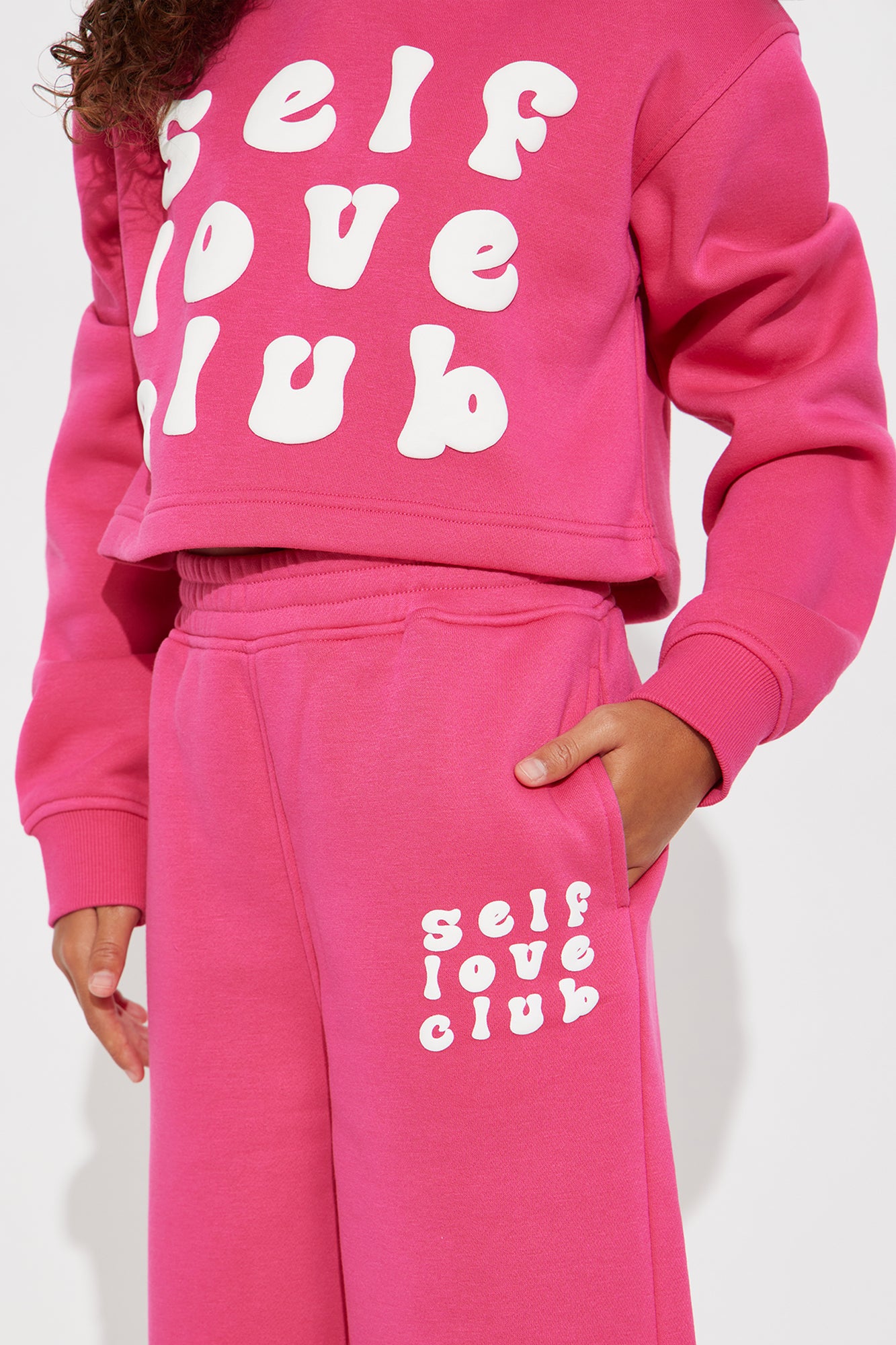 Mini Self Love Club Jogger Set - Pink