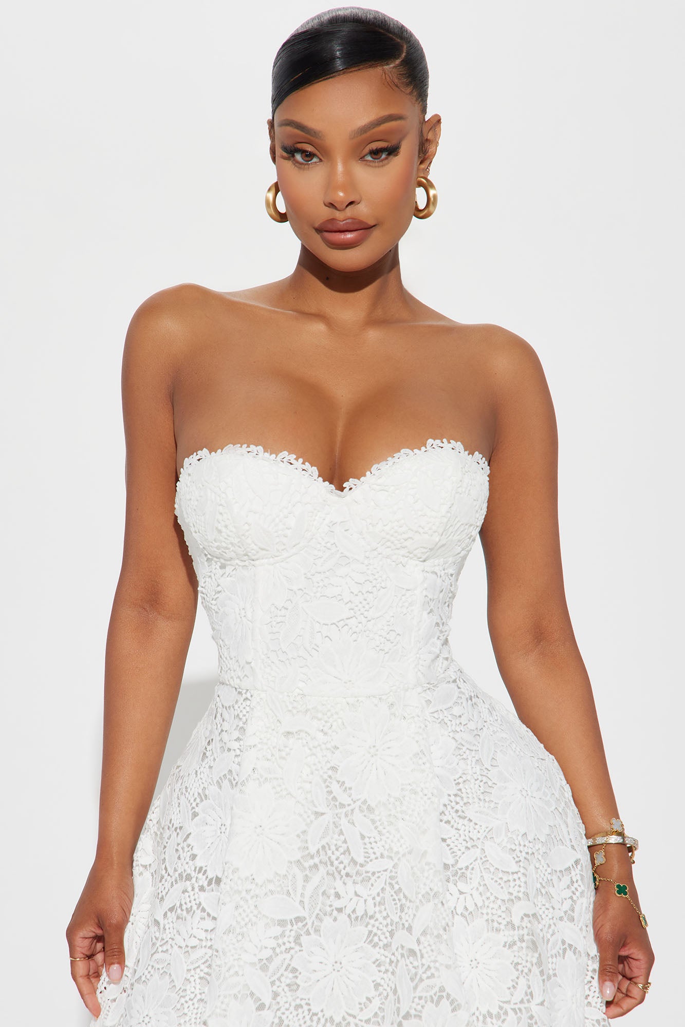 Isn't She Lovely Lace Midi Dress - White