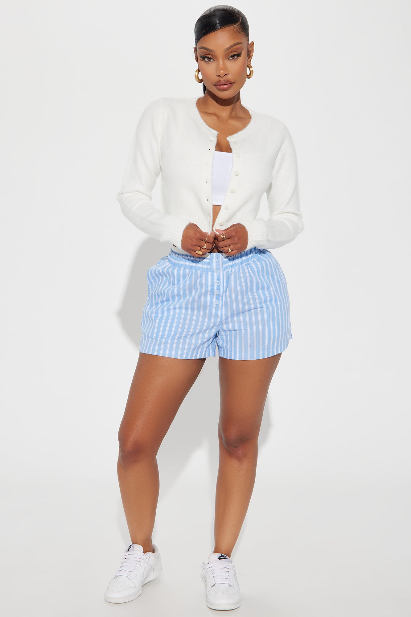 Sweet Sensation Cropped Cardigan - White