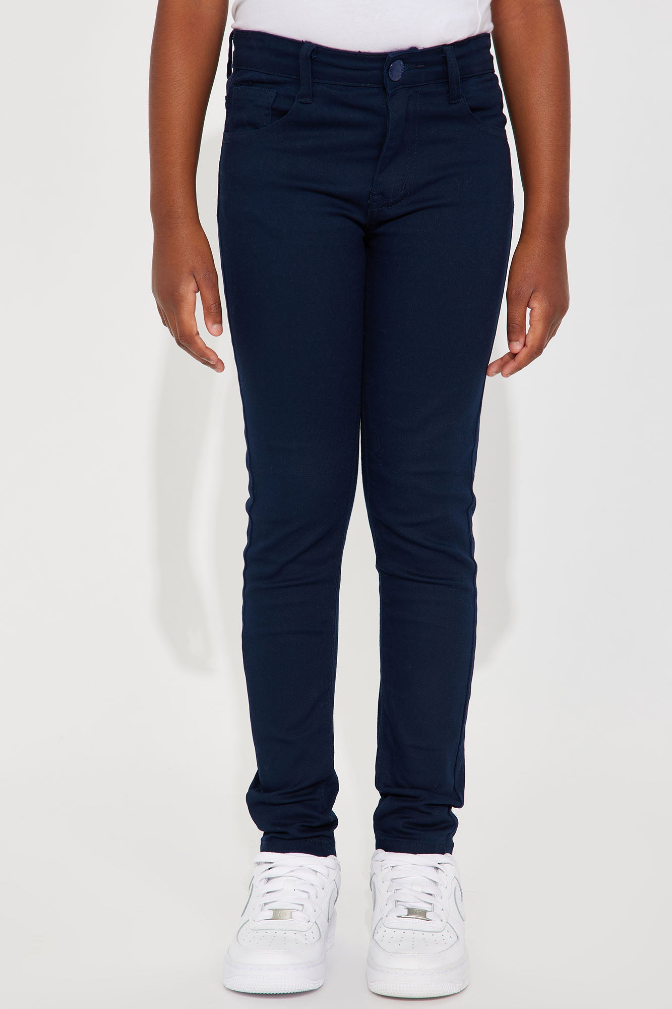Mini Skinny Uniform Pants - Navy