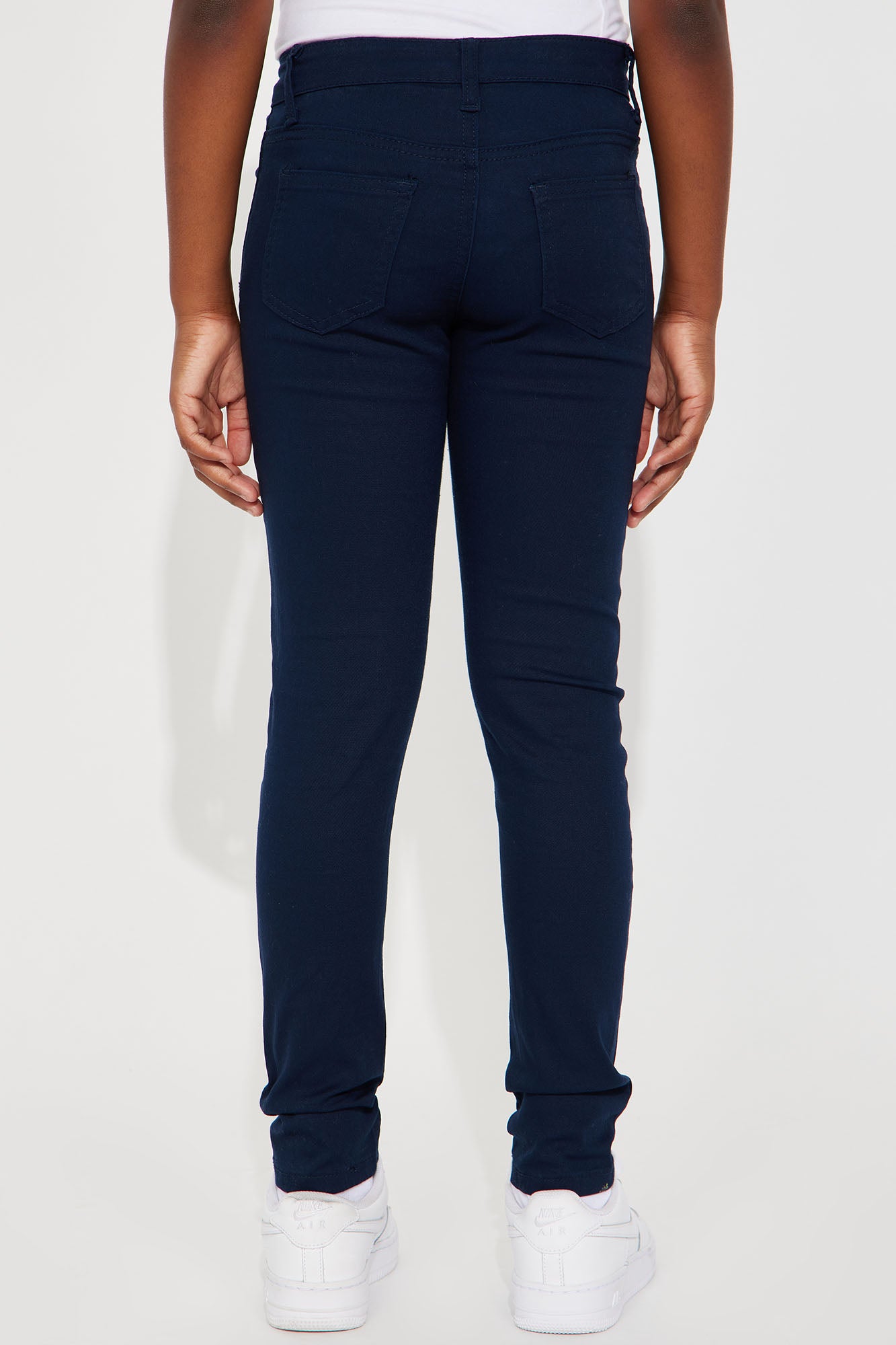 Mini Skinny Uniform Pants - Navy