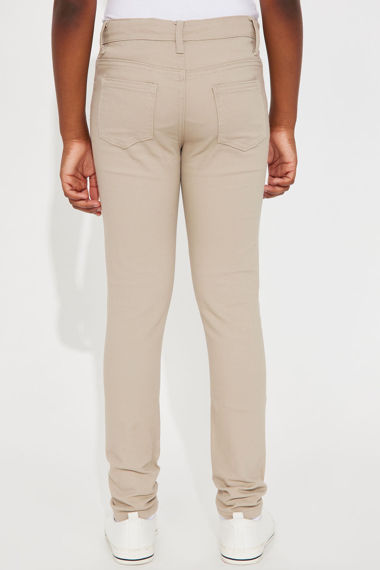 Mini Skinny Uniform Pants - Khaki